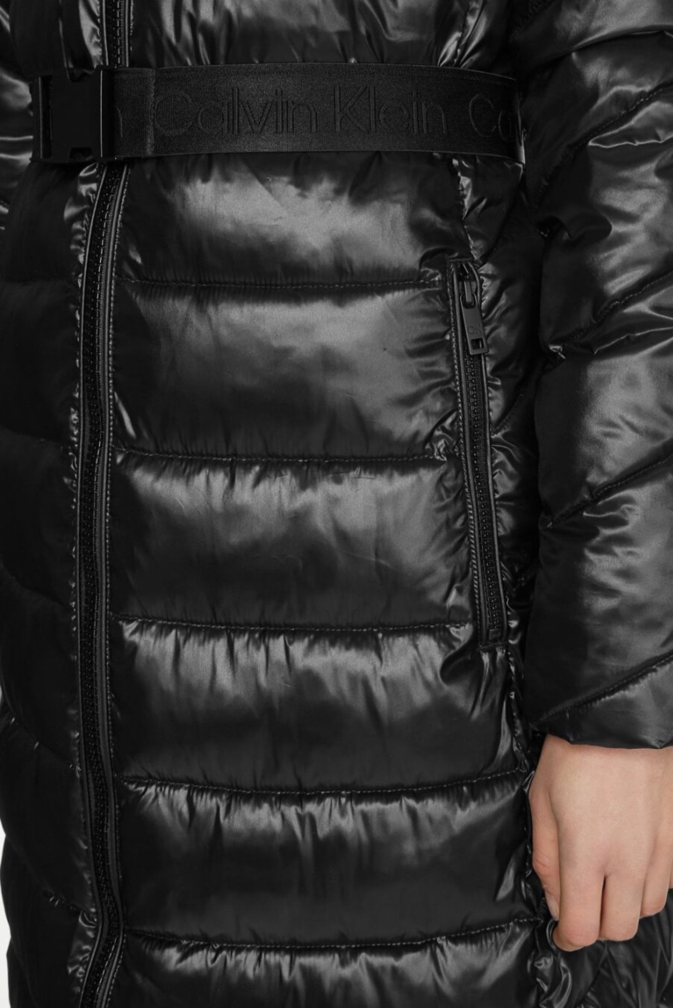 Женская черная куртка ESSENTIAL BELTED MAXI COAT 4