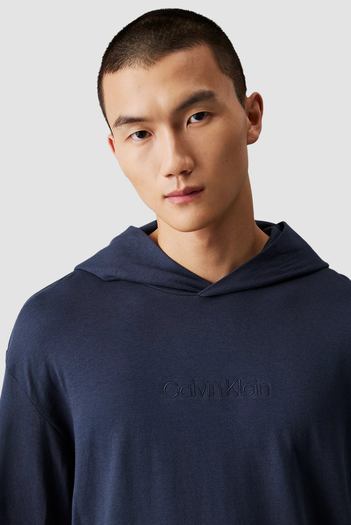 Мужское темно-синее худи 4