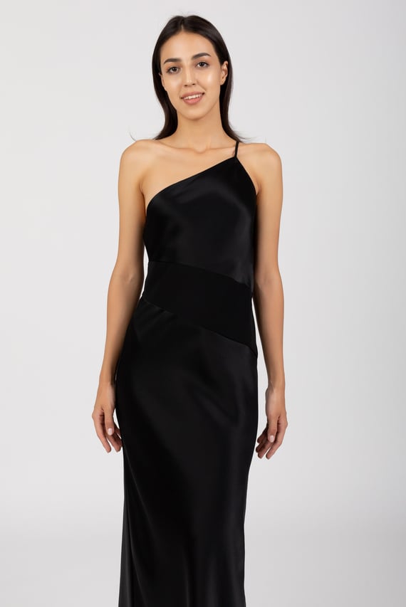 Платье ASYMMETRIC SHINE SLIP DRESS