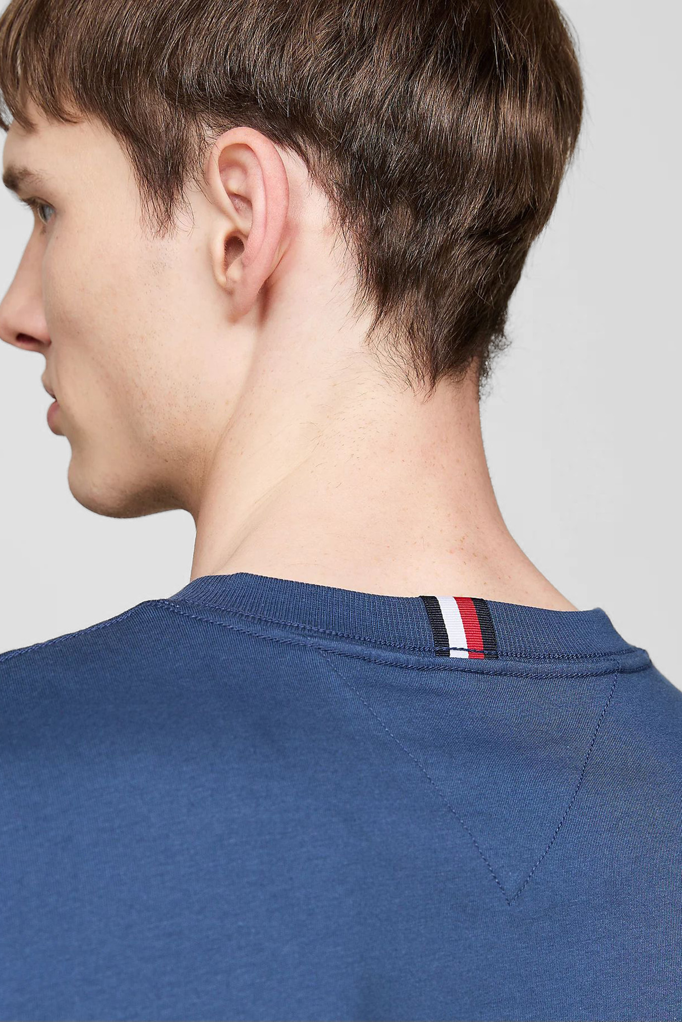Мужская синяя футболка HILFIGER CHAINSTITCH TEE 4
