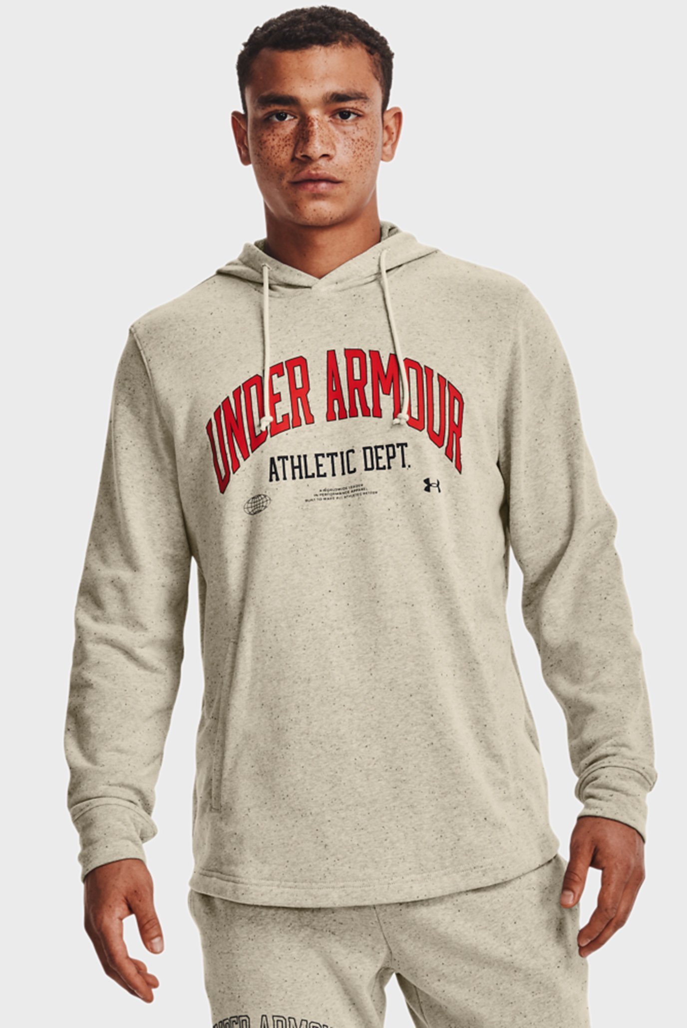 Мужское бежевое худи UA Rival Try Athlc Dept HD Under Armour Мужское бежевое худи UA Rival Try Athlc Dept HD 12