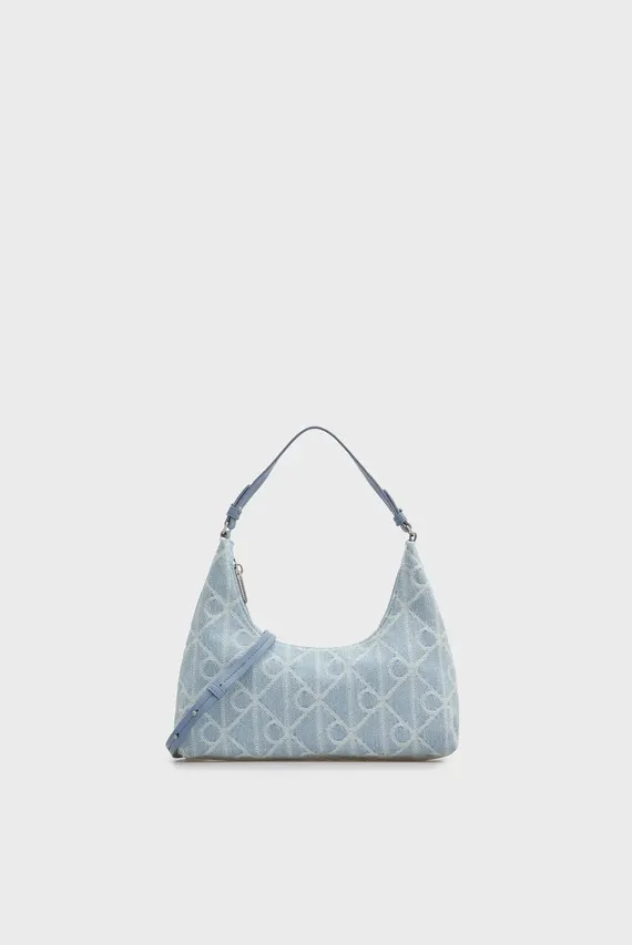 Сумка EMBLEM AOP DENIM SHOULDER BAG Calvin Klein