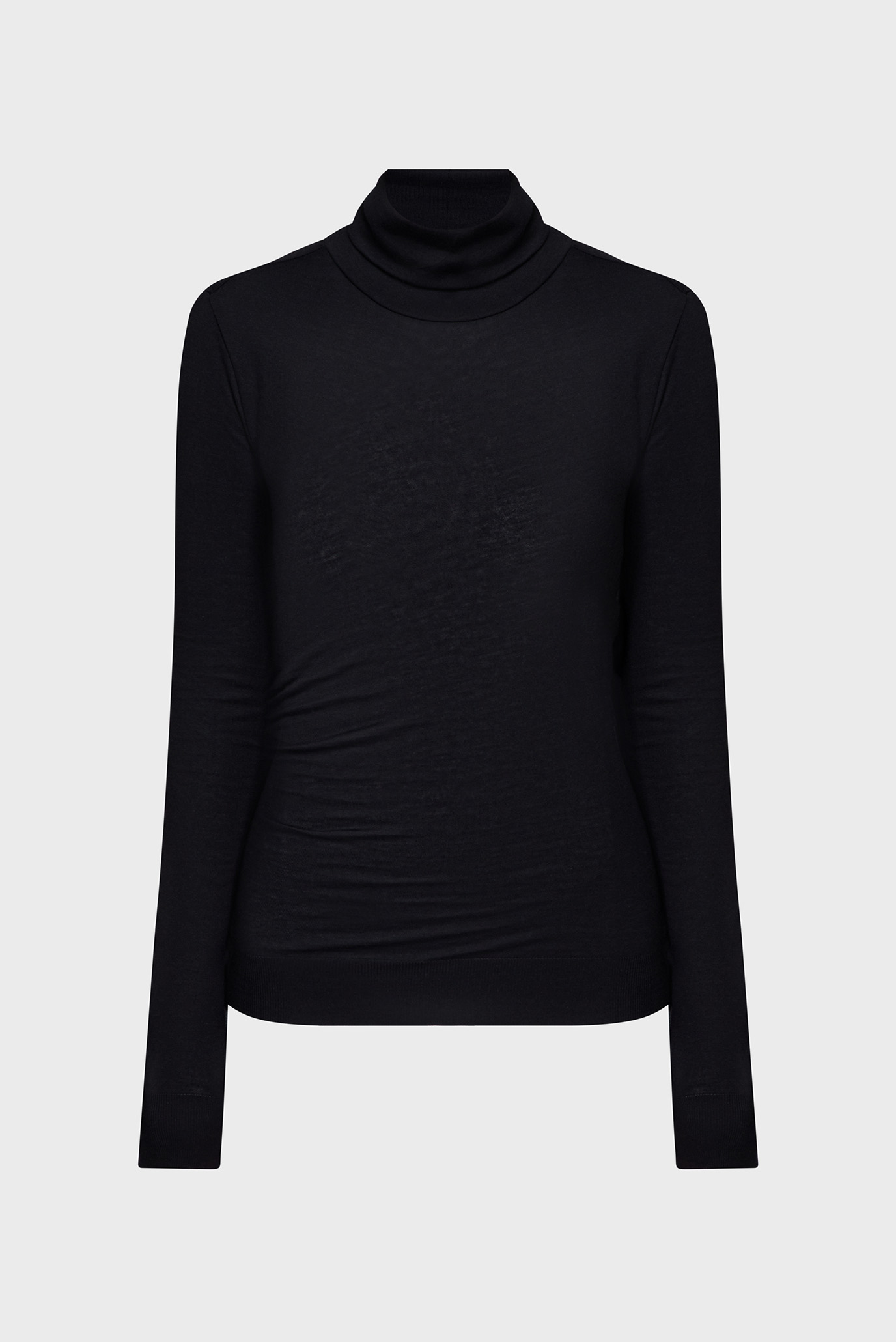 Женский черный гольф GATHERED WAIST LYOCELL LS TOP 4