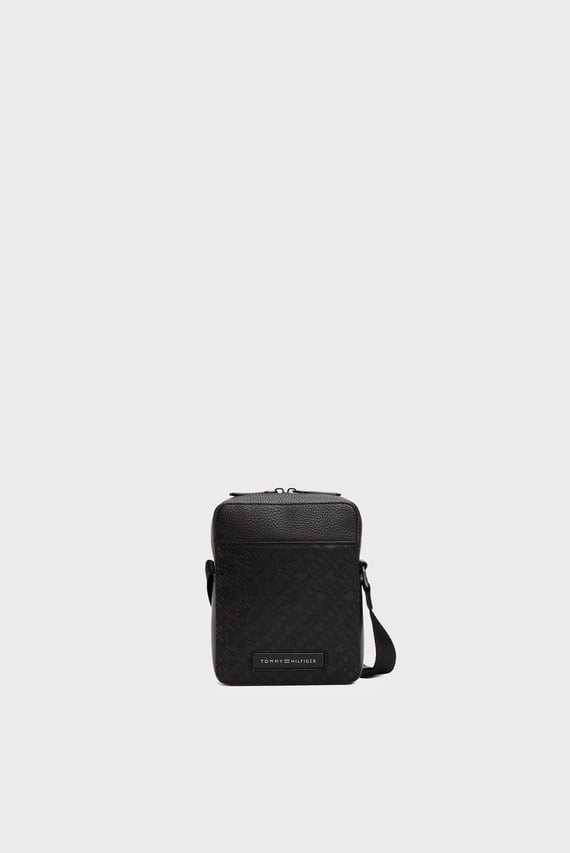 Мужская черная сумка TH MONOGRAM MINI PREPORTER