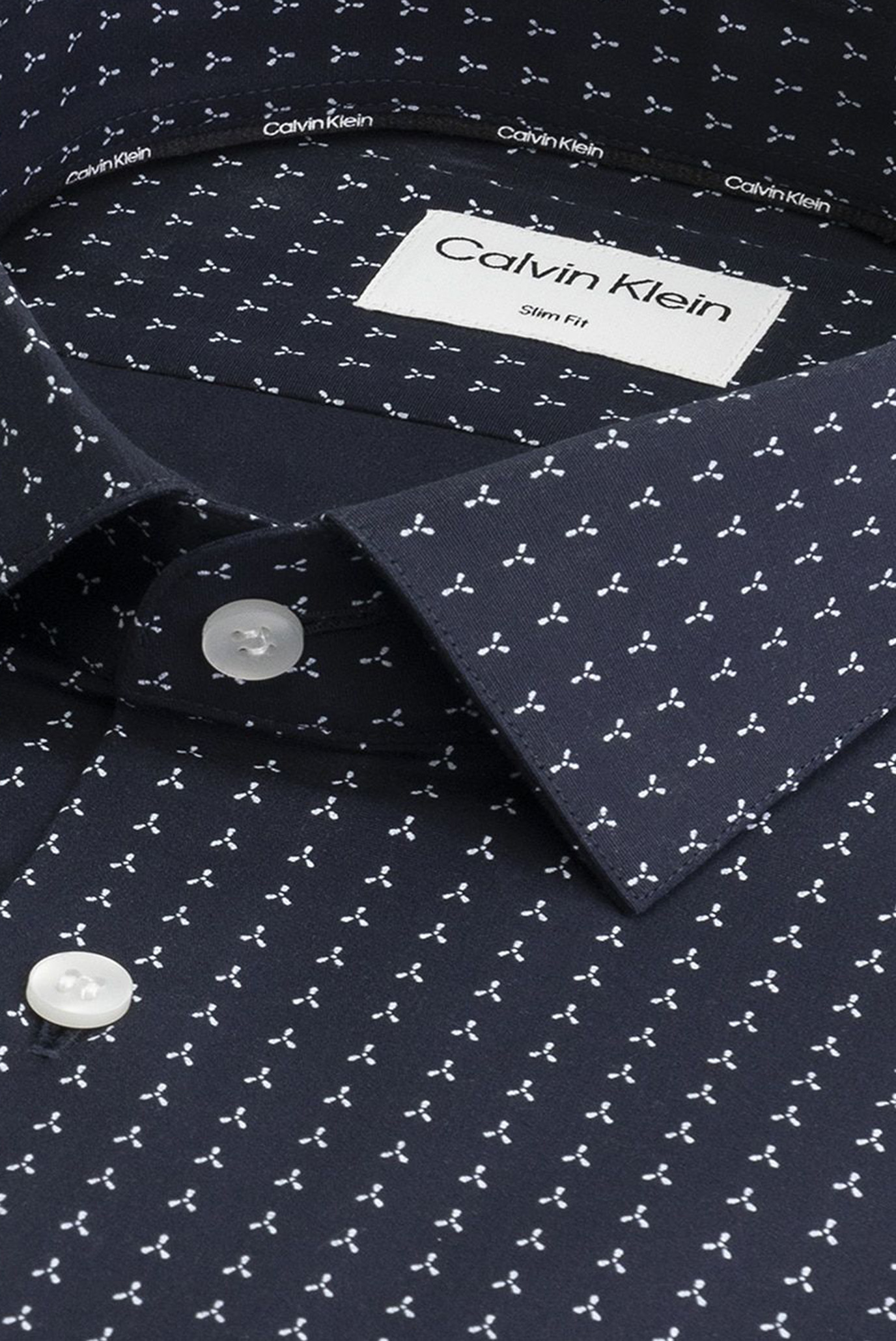 Рубашка POPLIN MICRO PRINT SLIM SHIRT 3