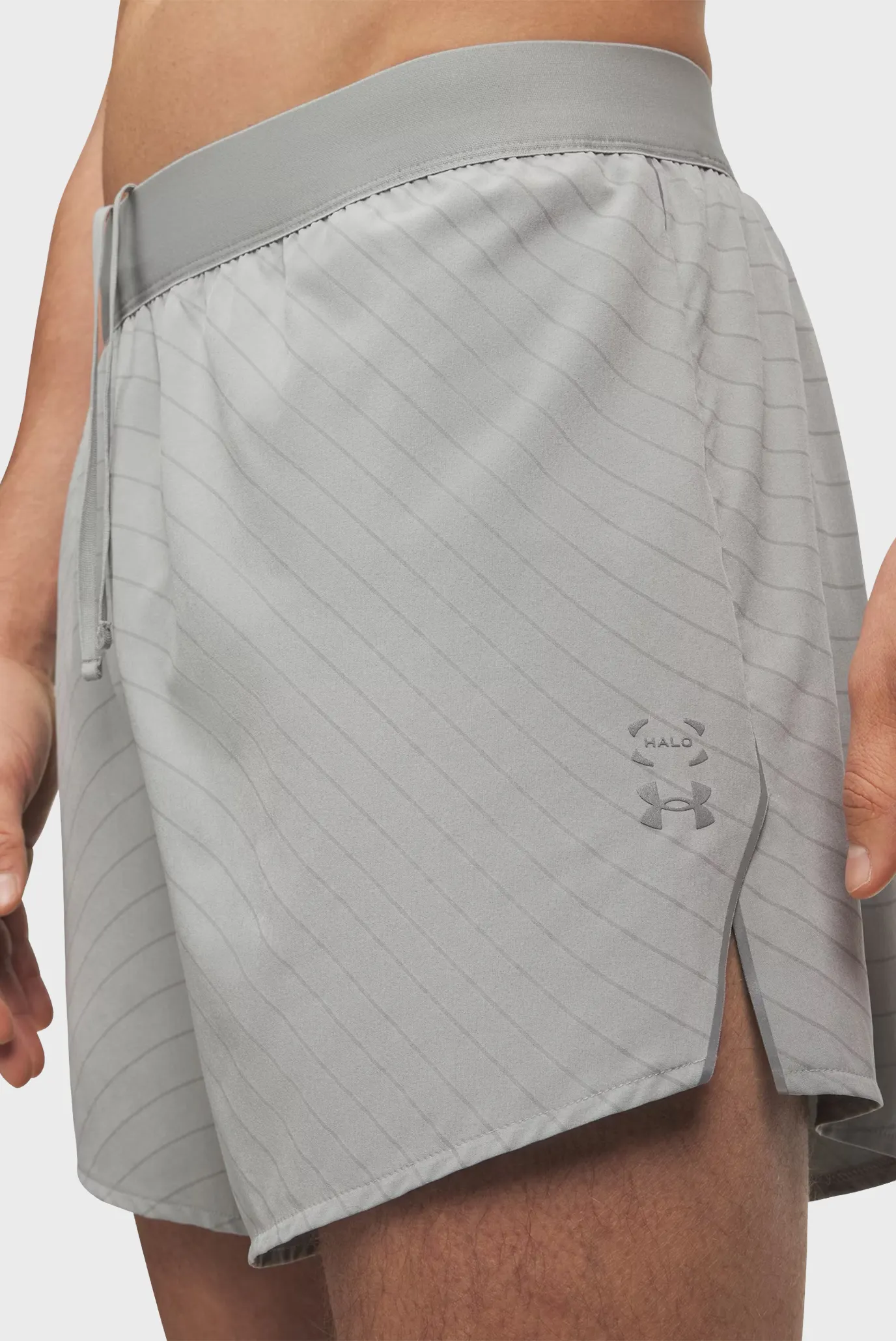 Шорты UA Halo Run Reflective Short-GRY 4