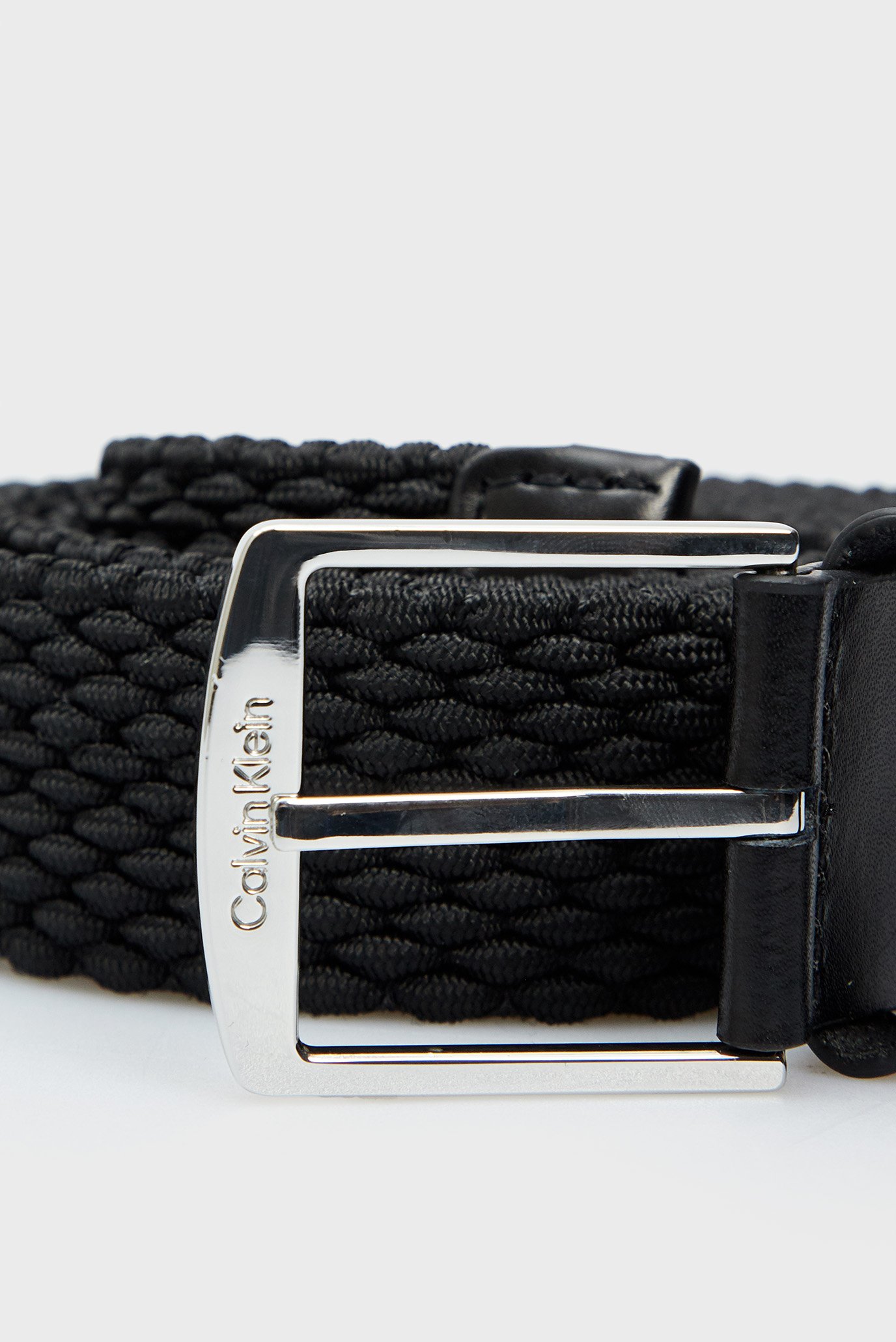 Мужской черный ремень CK CASUAL BRAIDED ELASTIC 35MM 2