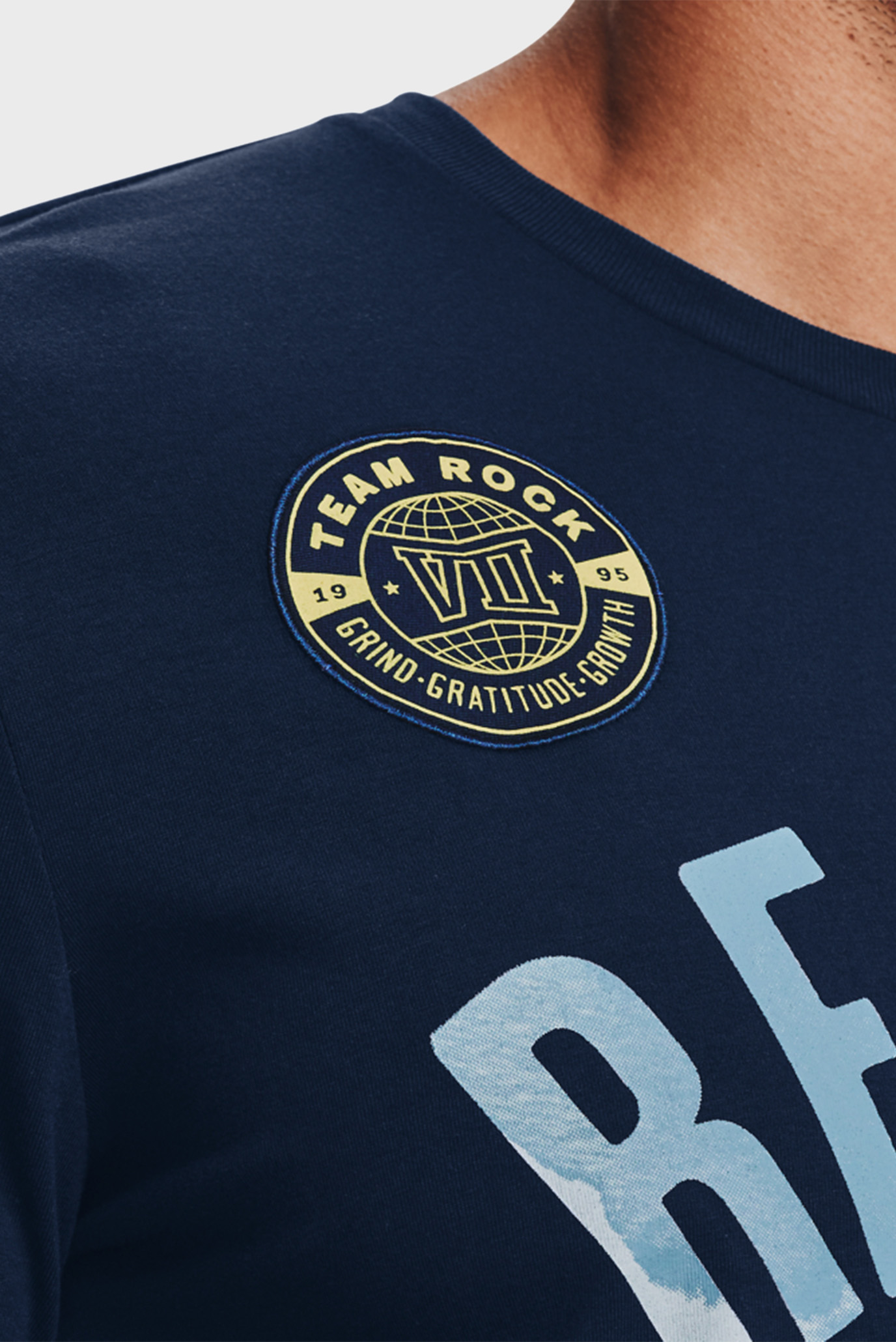 Мужская синяя футболка UA Pjt Rock The Grind SS 10