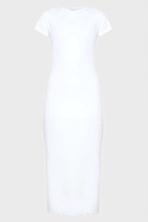 Calvin klein white midi dress best sale