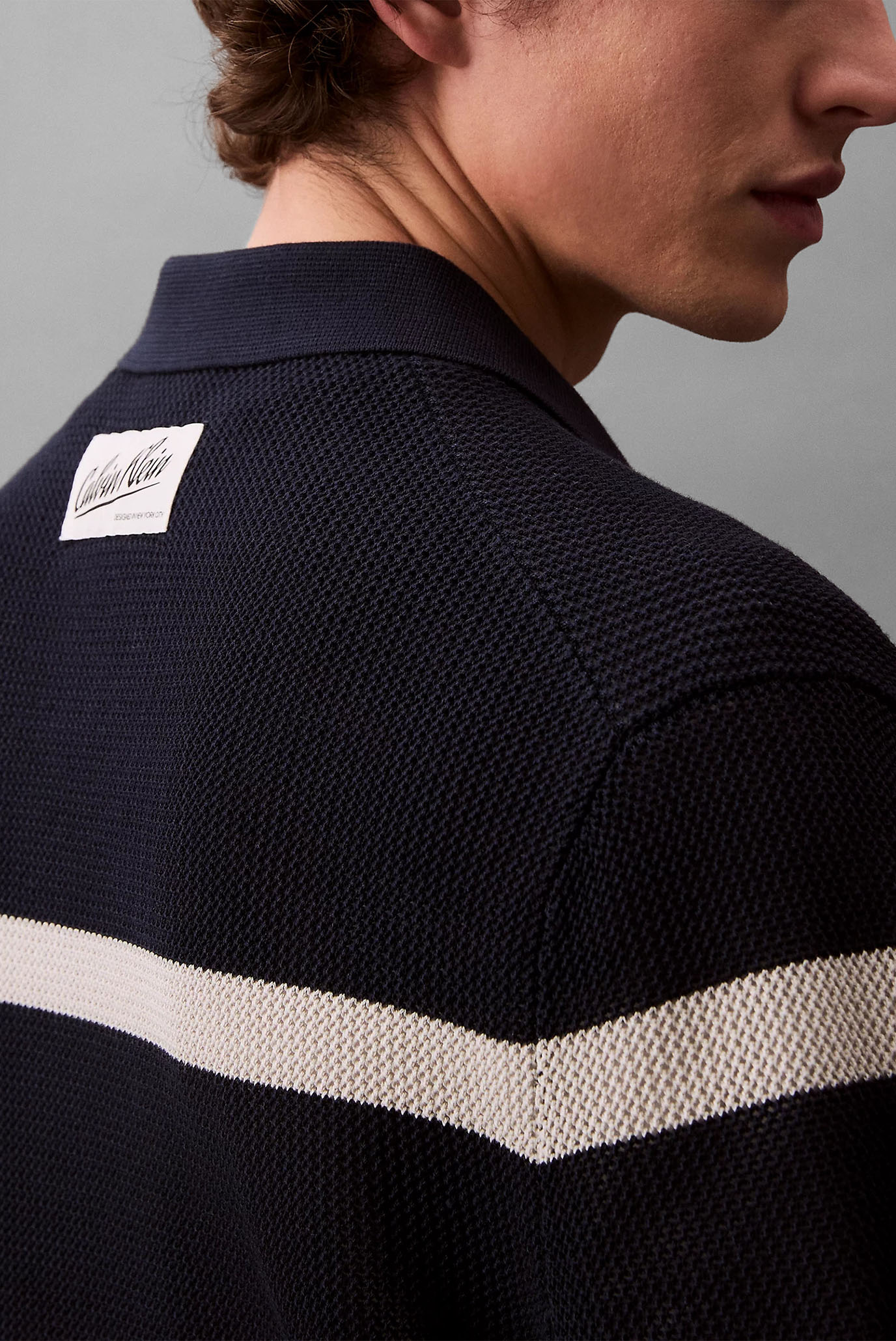 Свитер LS STRIPE POLO 12GG 5