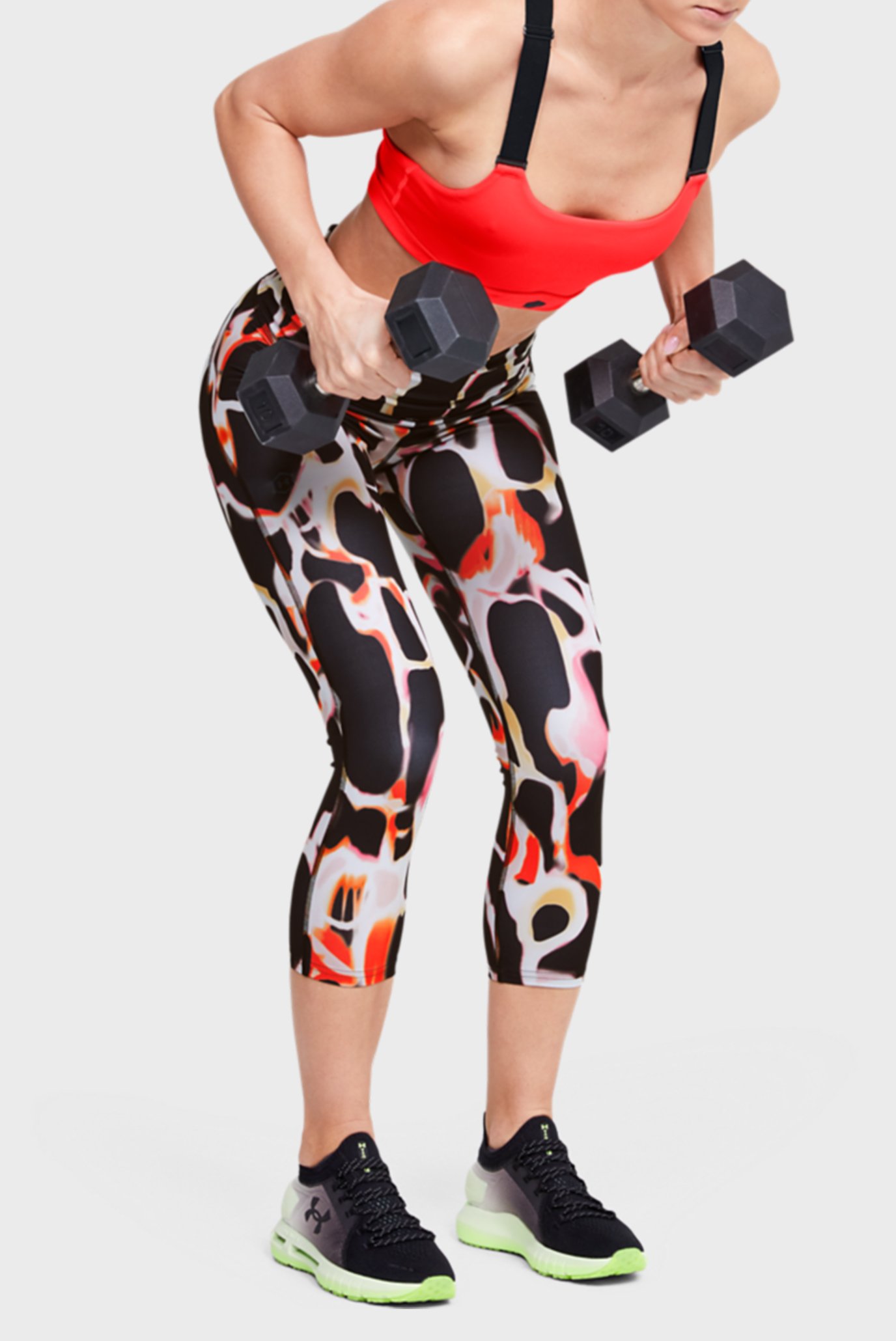 Женские спортивные капри с принтом UA Rush Electric Printed Crop 9
