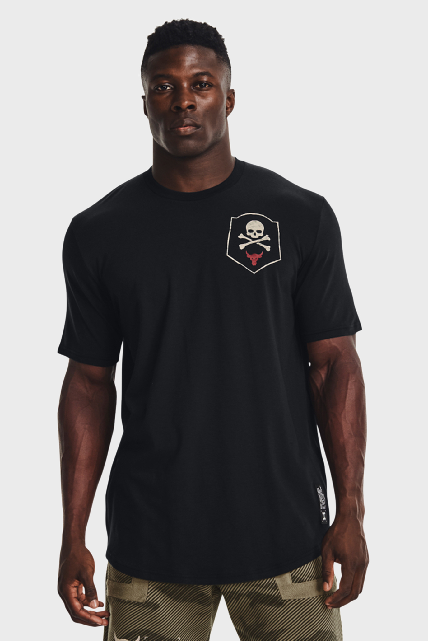 Мужская черная футболка UA Pjt Rock 100 Percent SS 1