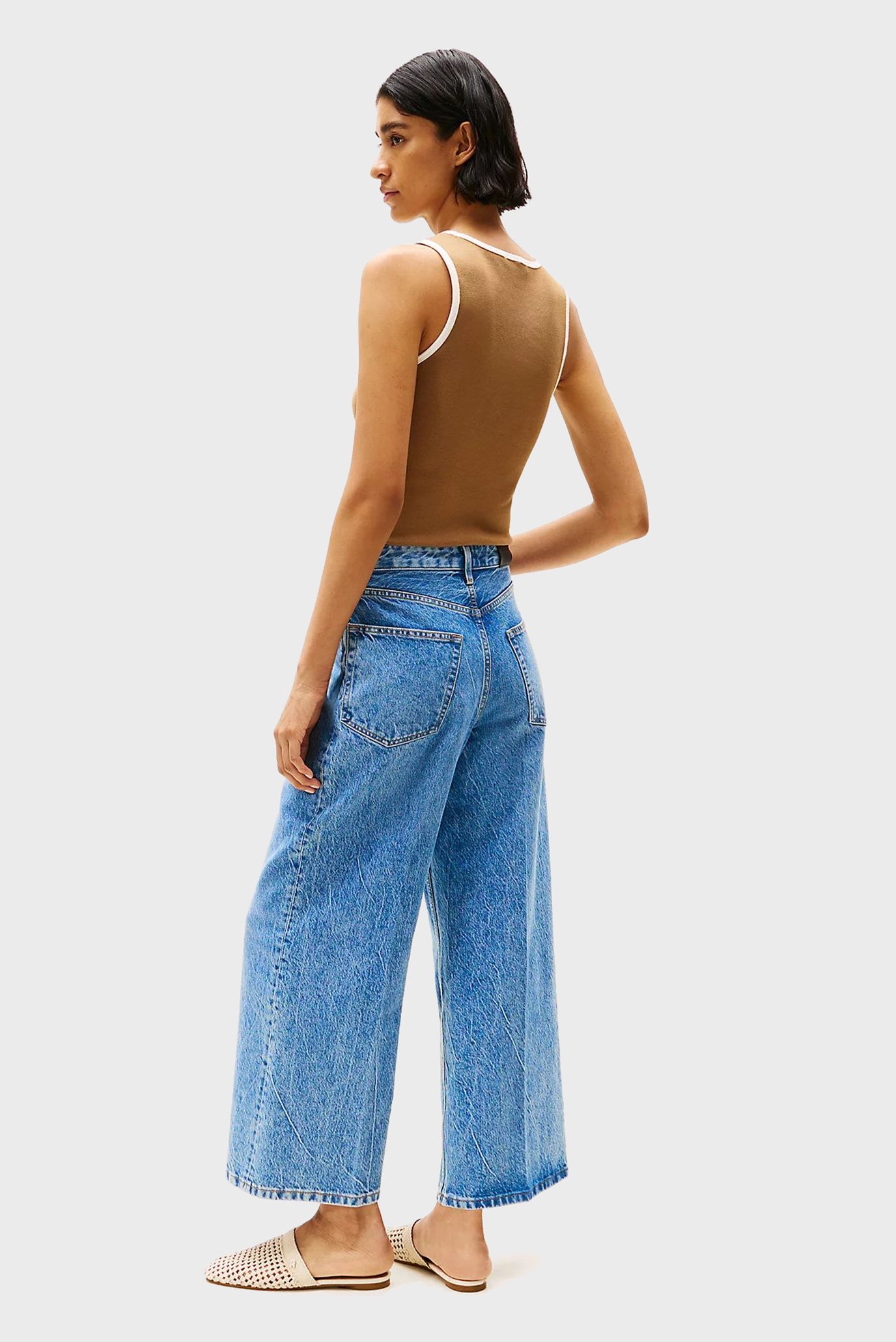 Женские синие джинсы WIDE LEG 4