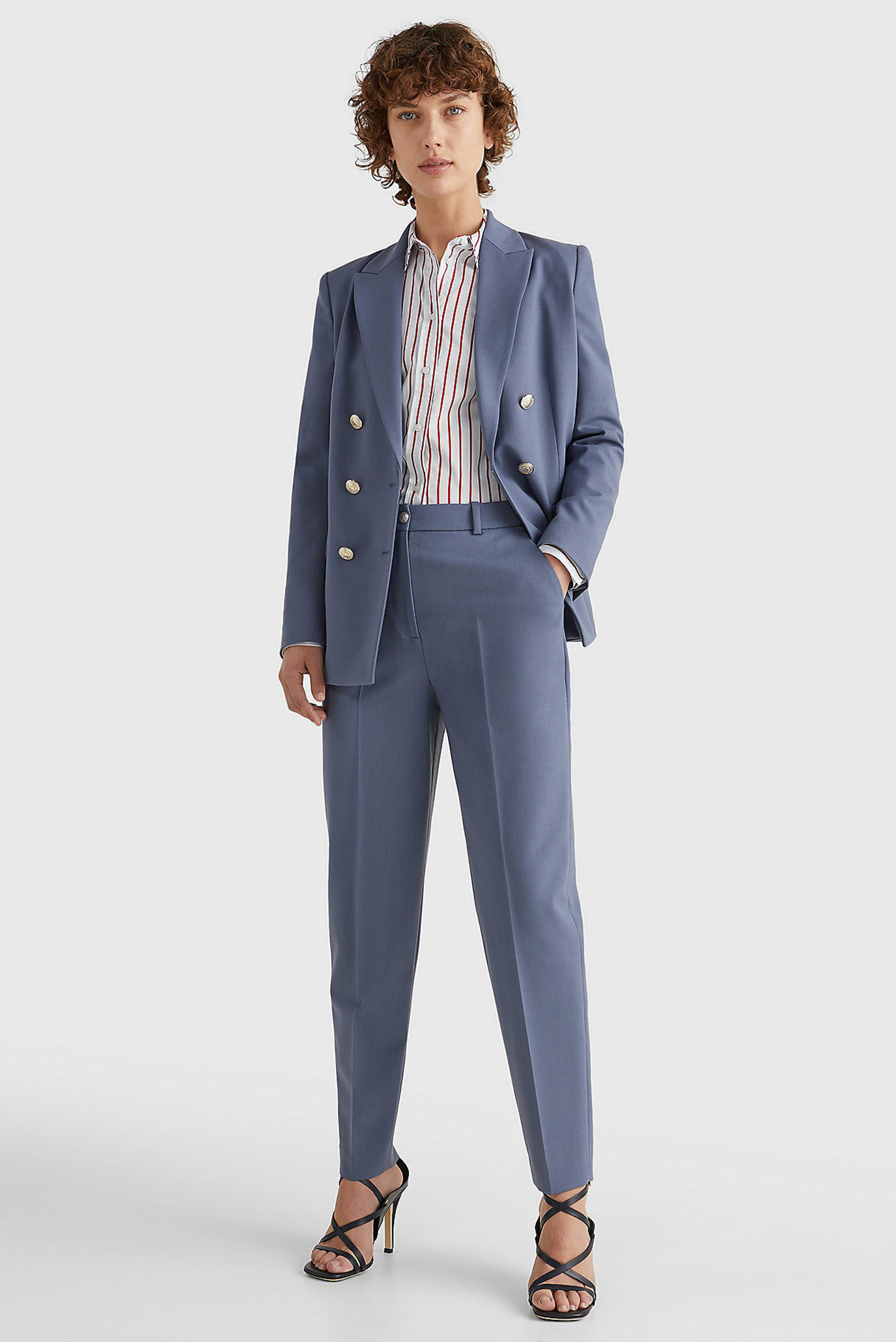 Женские синие брюки WOOL BLEND 6