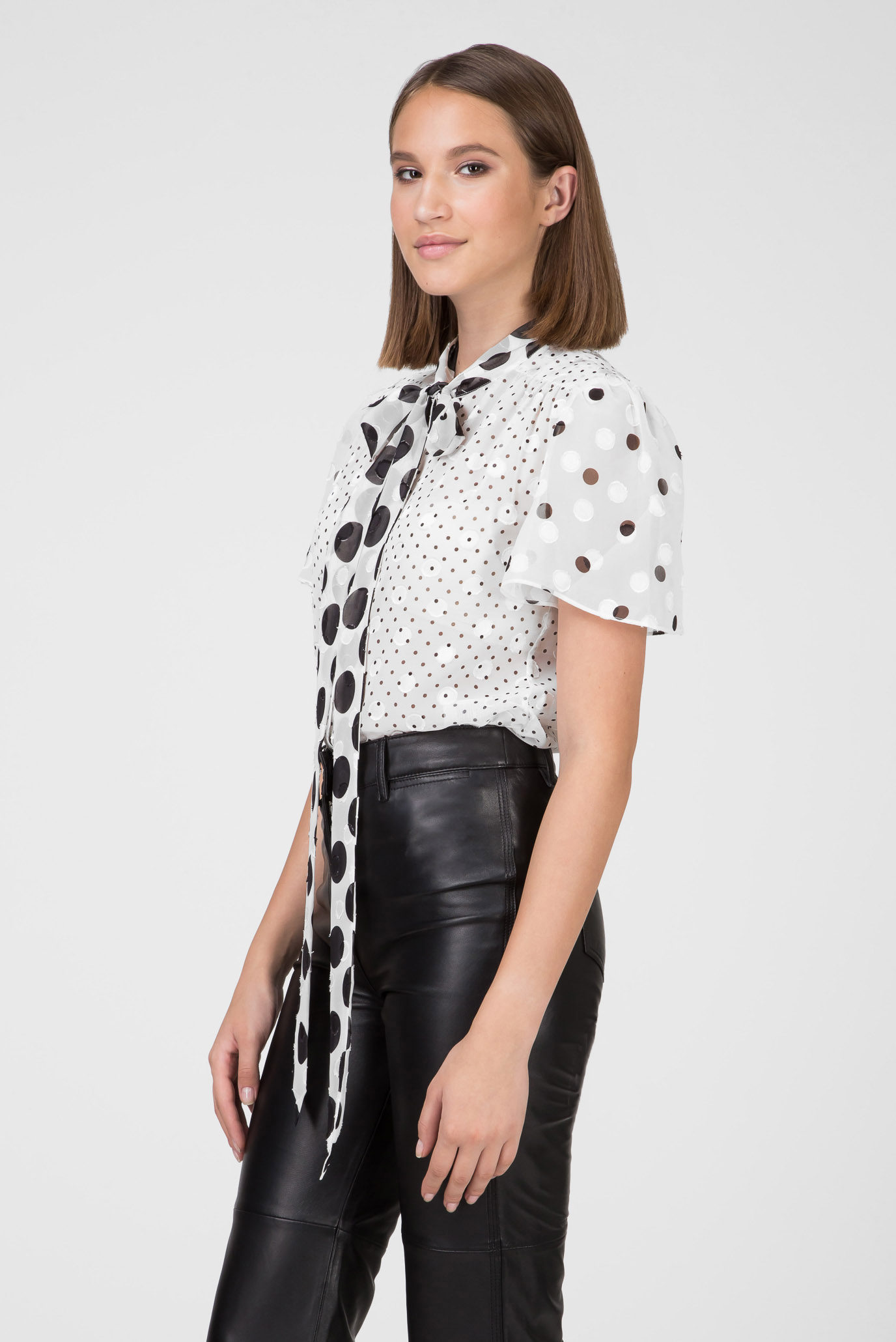 Блузка ZENDAYA POLKA DOT TIE NCK BLOUSE 6