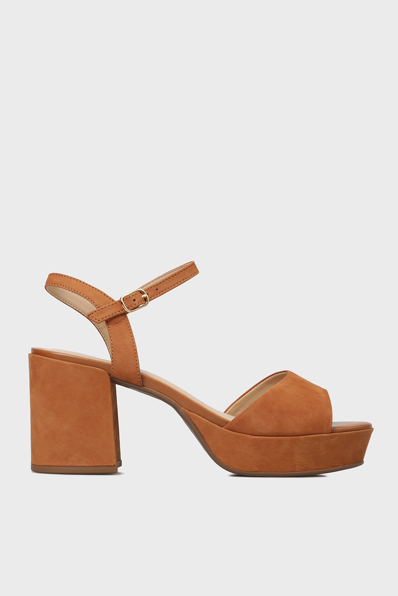 Женские рыжие кожаные босоножкиArezzo Женские рыжие кожаные босоножки 6