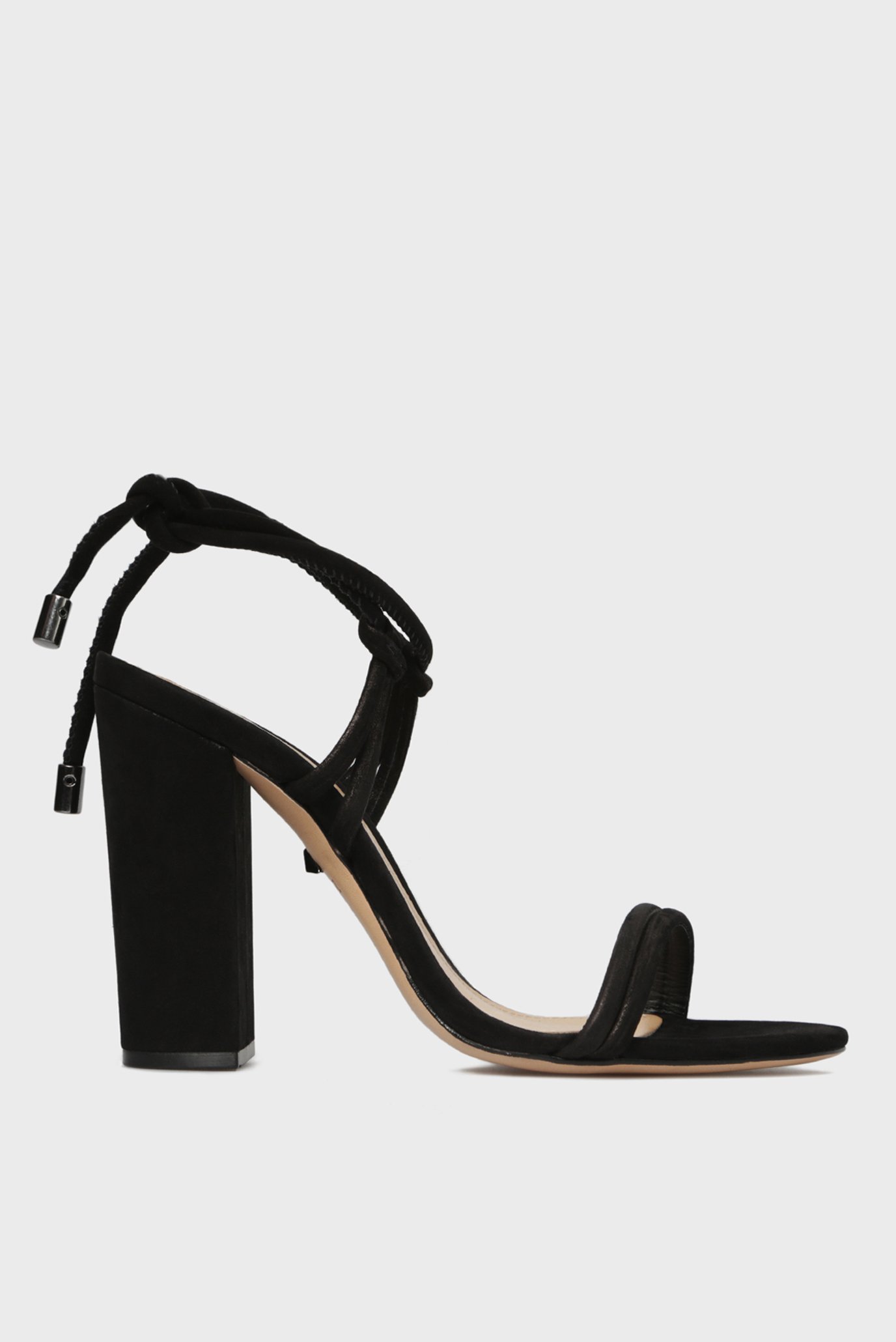 Женские черные кожаные босоножки 6