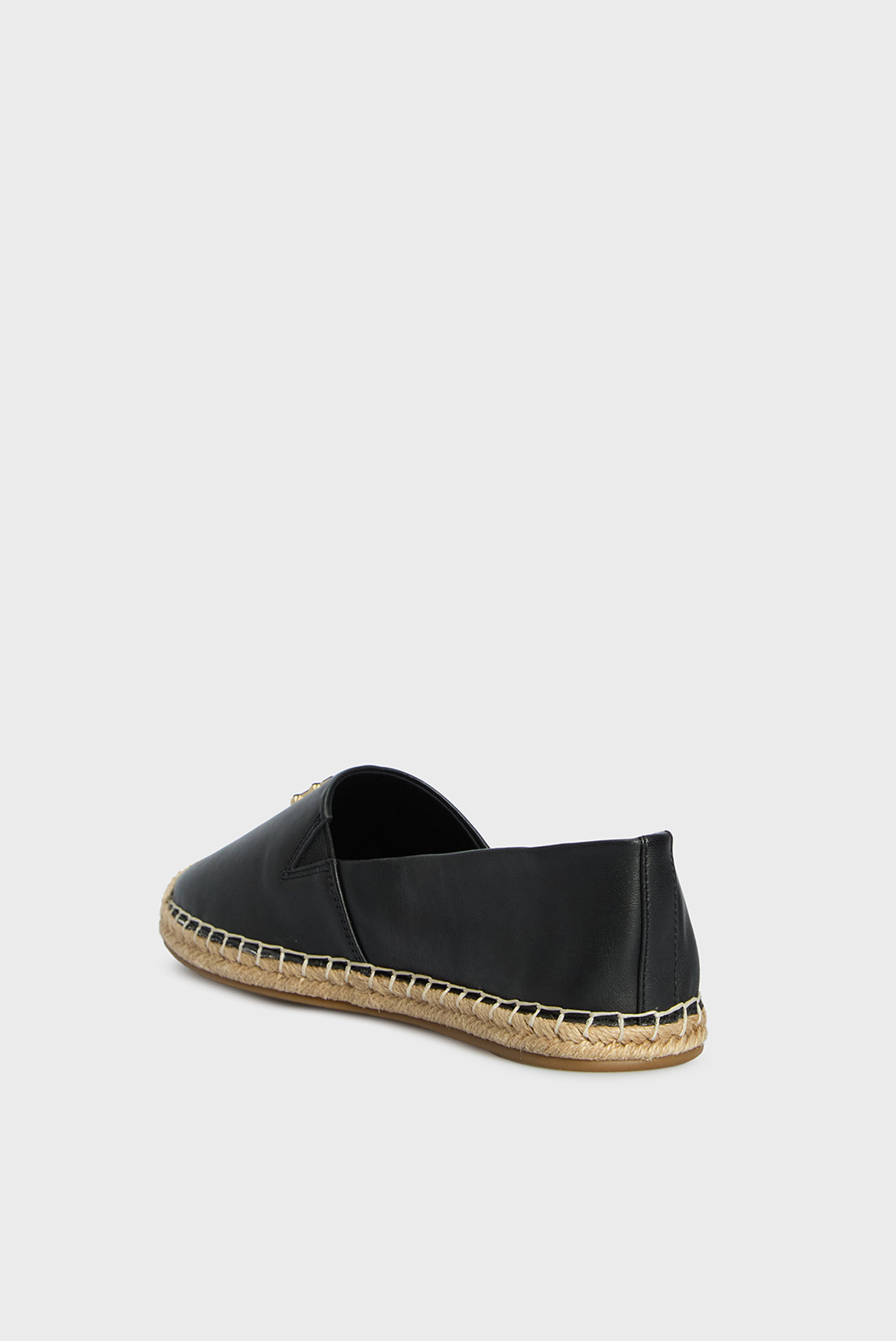 Женские черные кожаные эспадрильи TH LOGO LEATHER ESPADRILLE 5