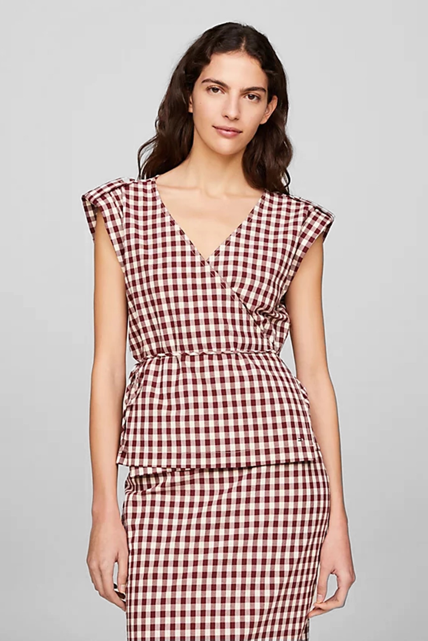 Майка GINGHAM NS WRAP TOP 1