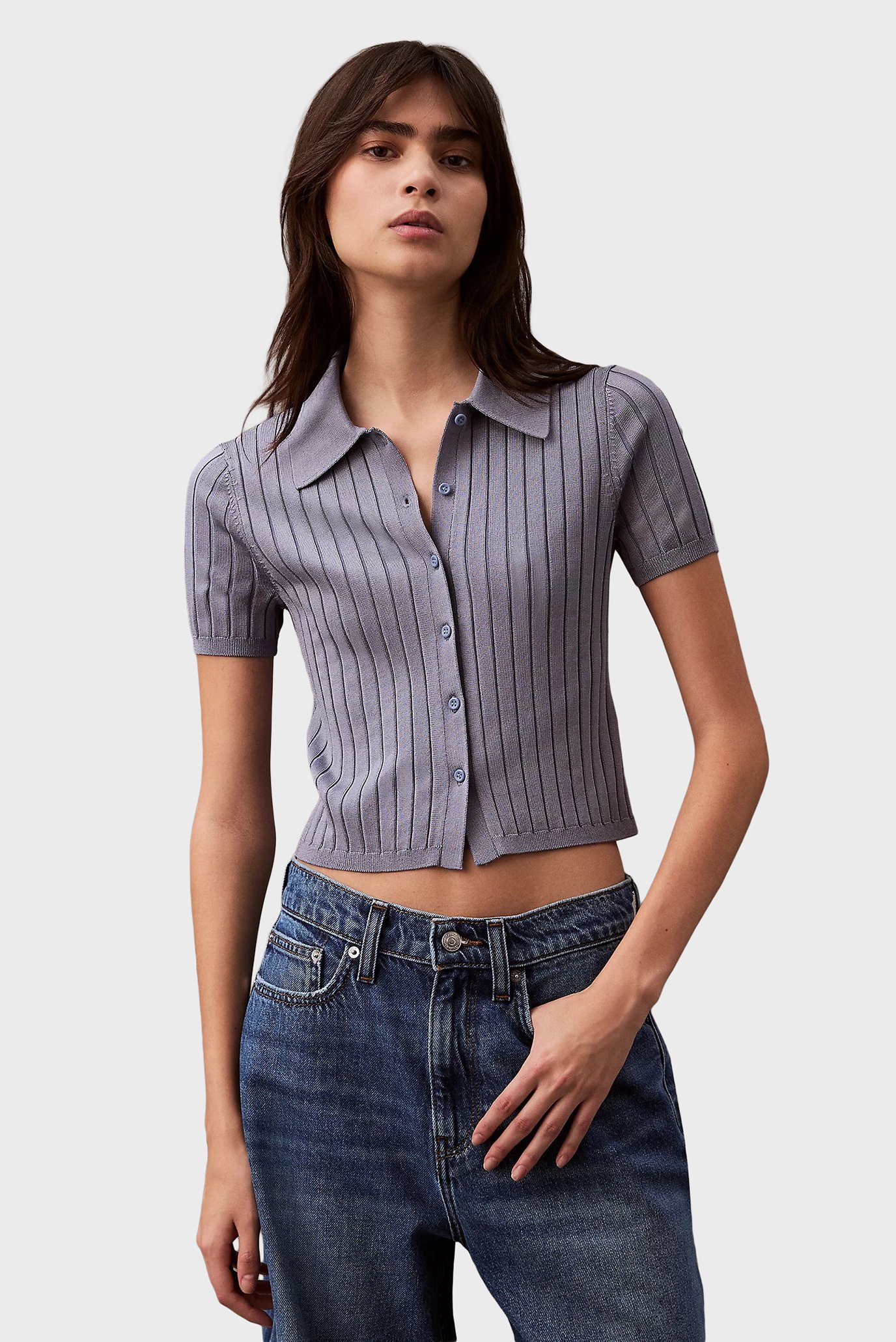 Свитер SILKY CROPPED BABY POLO SHIRT 1