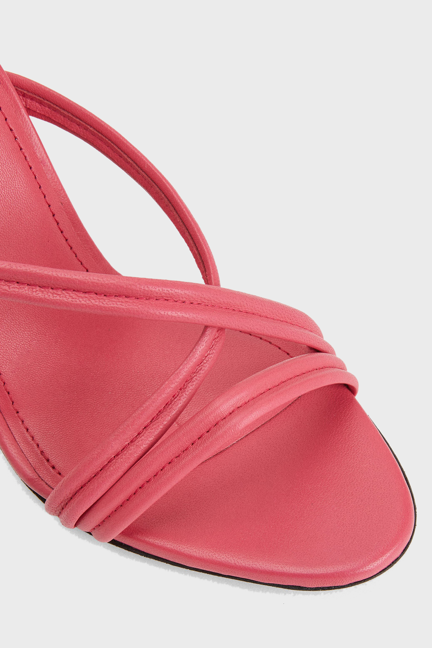 Женские розовые кожаные босоножки THL COLORBLOCK 10