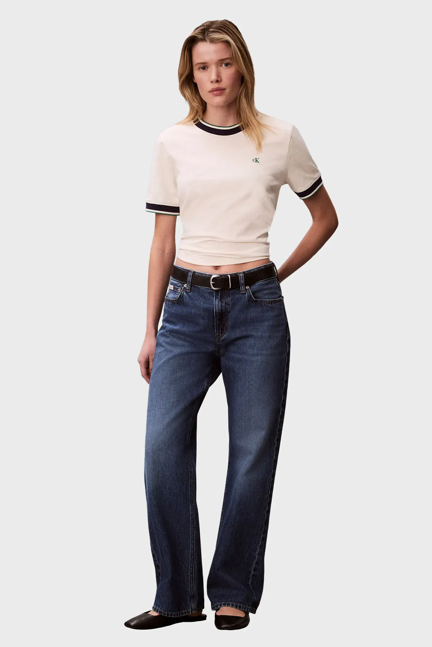 Футболка SS CTN MONOGRAM STRIPE TRIM TEE 2