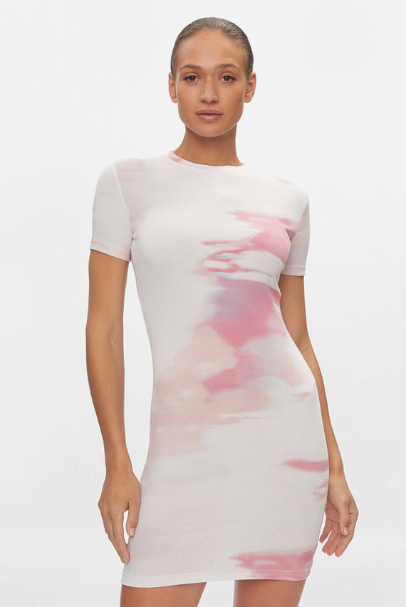 Платье AOP RIB SHORT SLEEVE DRESS