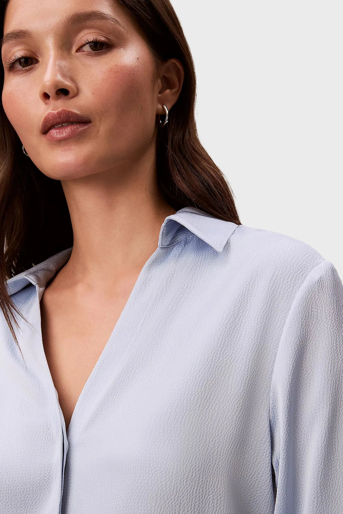 Рубашка HAMMERED SATIN FITTED SHIRT 6