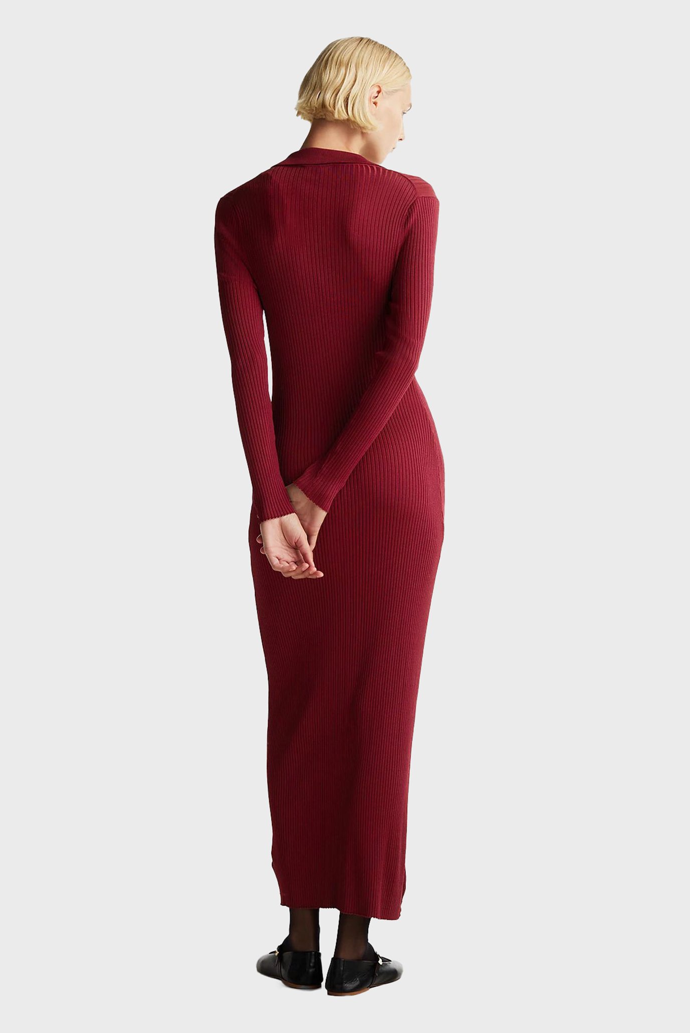 Платье GOLD BUTTON RIB LONG SWT DRESS 2