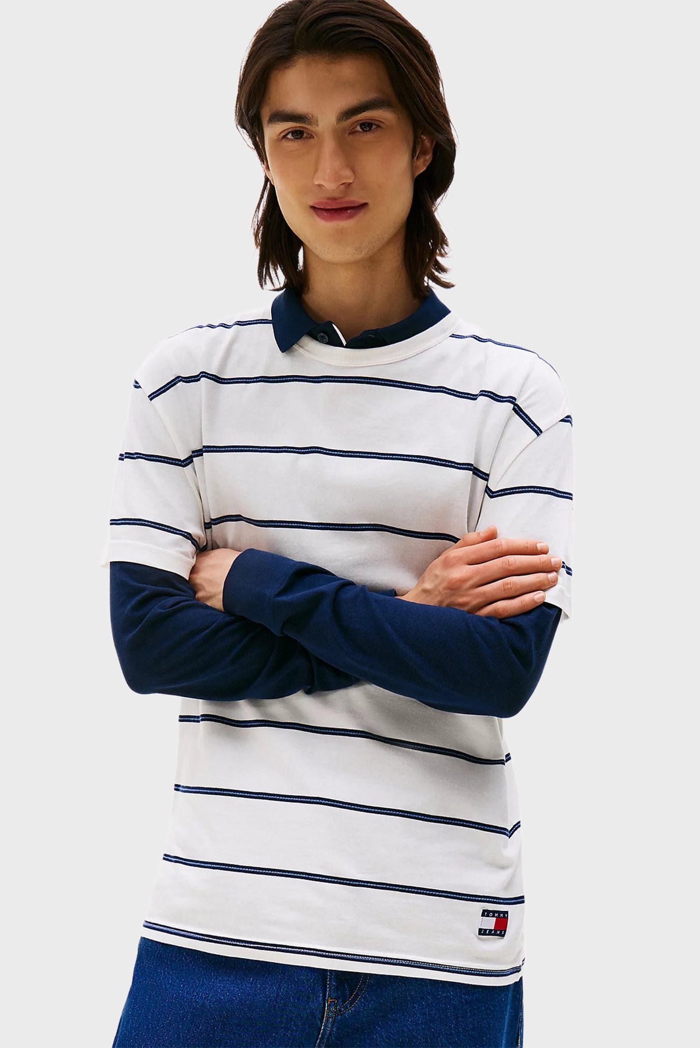 Футболка TJM REG TEXTURED STRIPE BADGE T 1