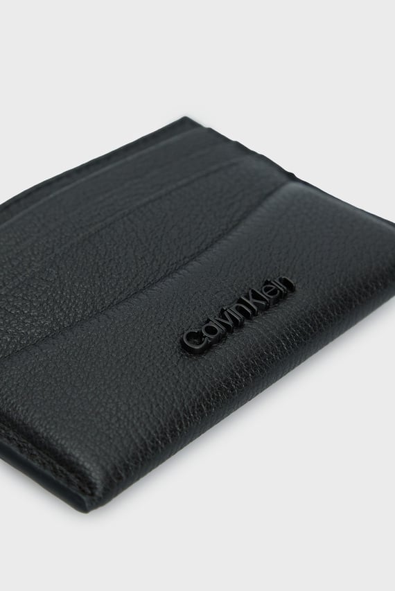 Мужской черный кожаный кардхолдер MINIMAL FOCUS CARDHOLDER 6CC