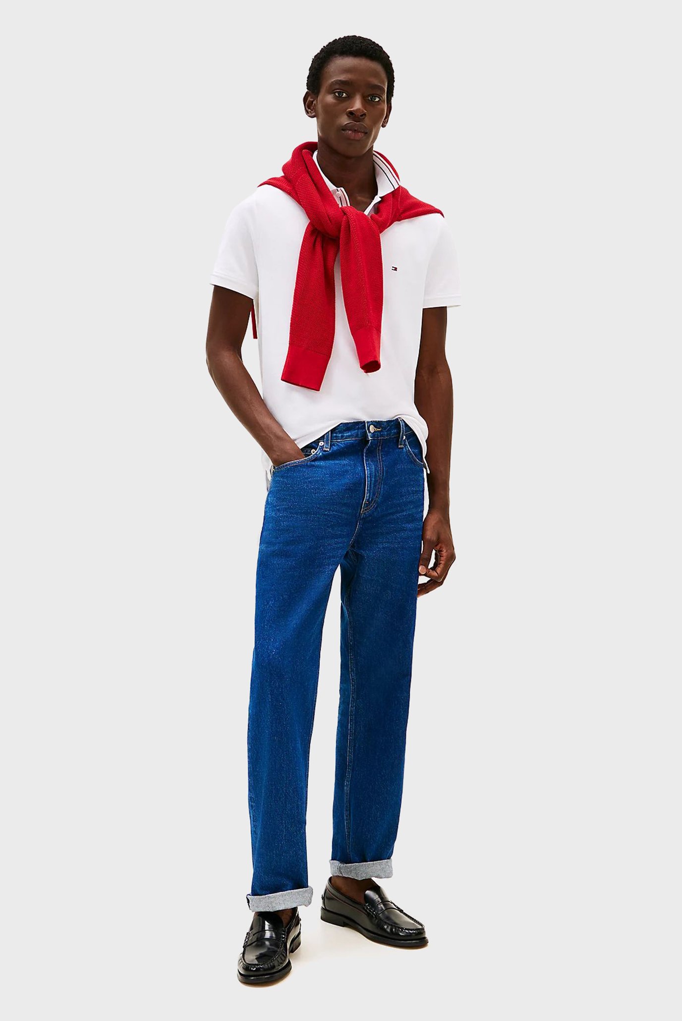 Мужское белое поло PLACKET INTEREST REGTommy Hilfiger Мужское белое поло PLACKET INTEREST REG 2