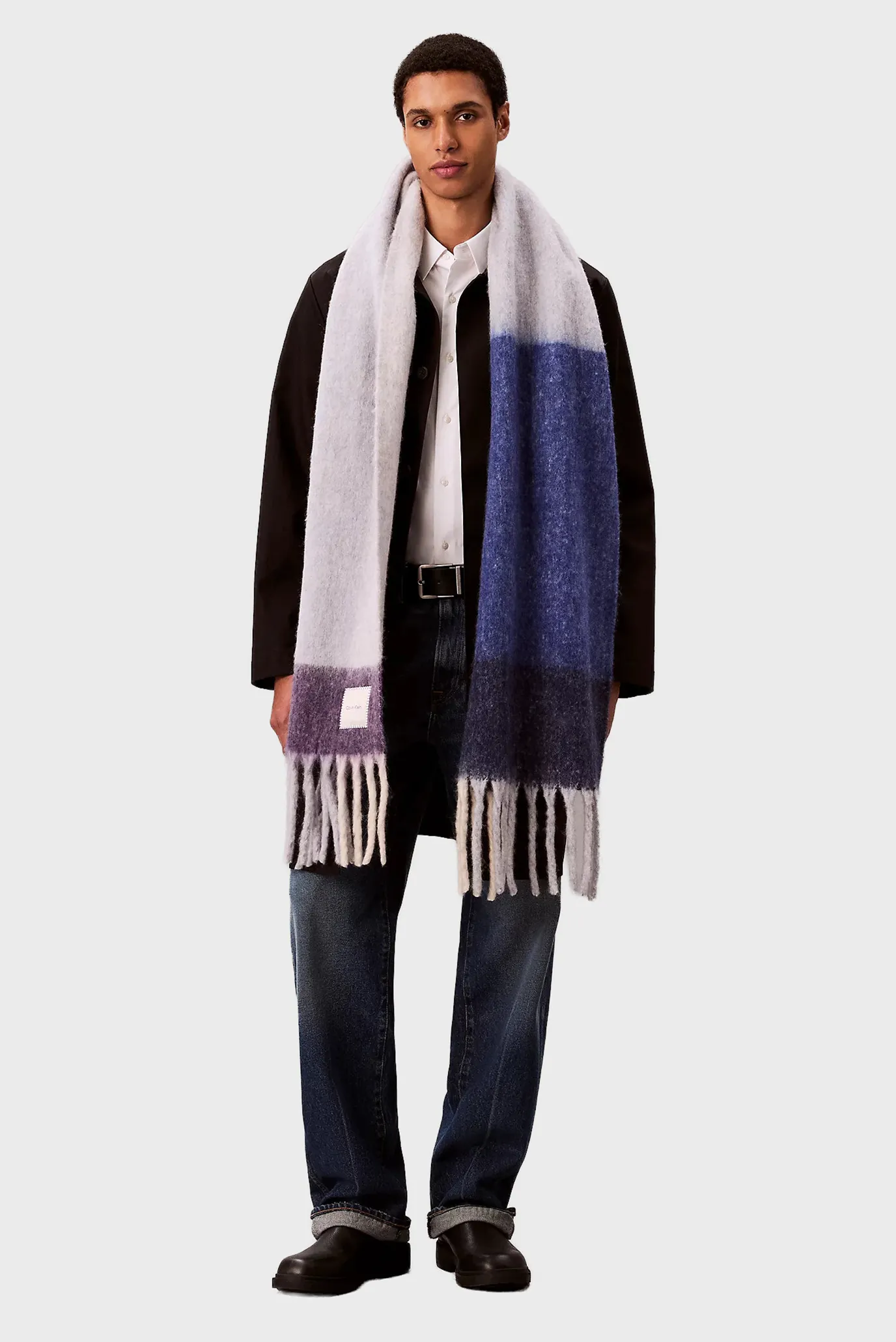 Шарф PATCH BRUSHED CHECKED SCARF 2