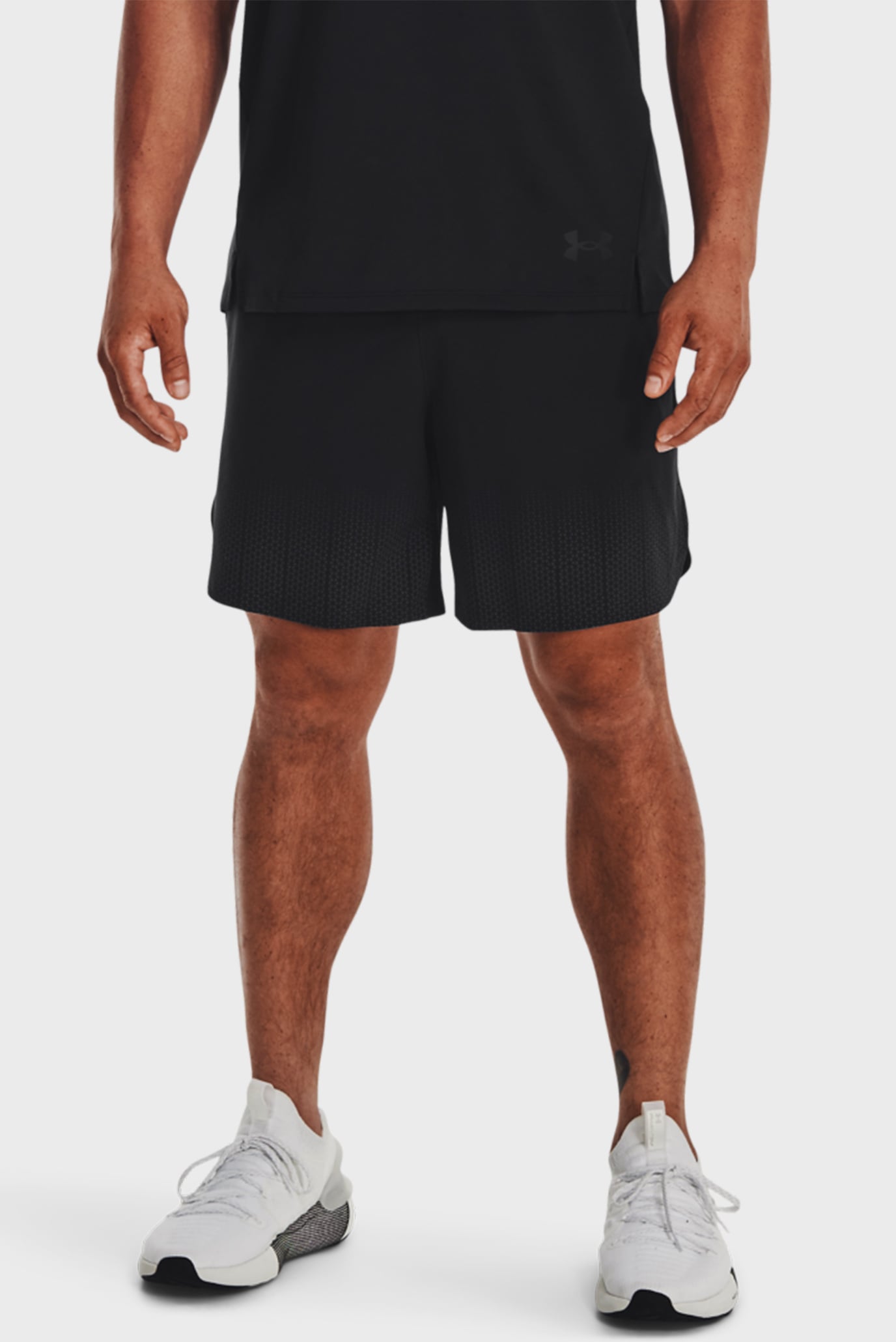 Мужские черные шорты UA Armourprint Peak Wvn Sts 7
