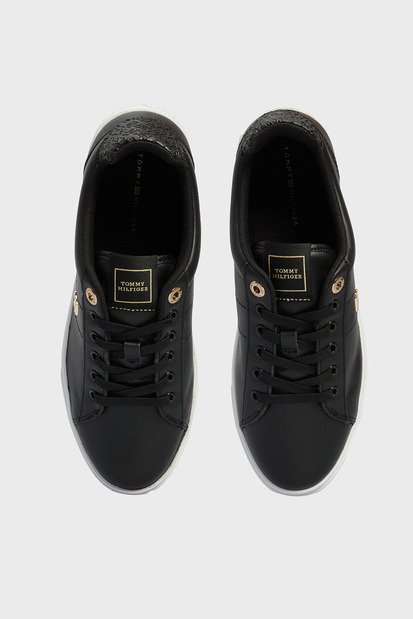 Женские черные кожаные сникерсы ELEVATED ESSENT SNEAKER MONOGRAM 3