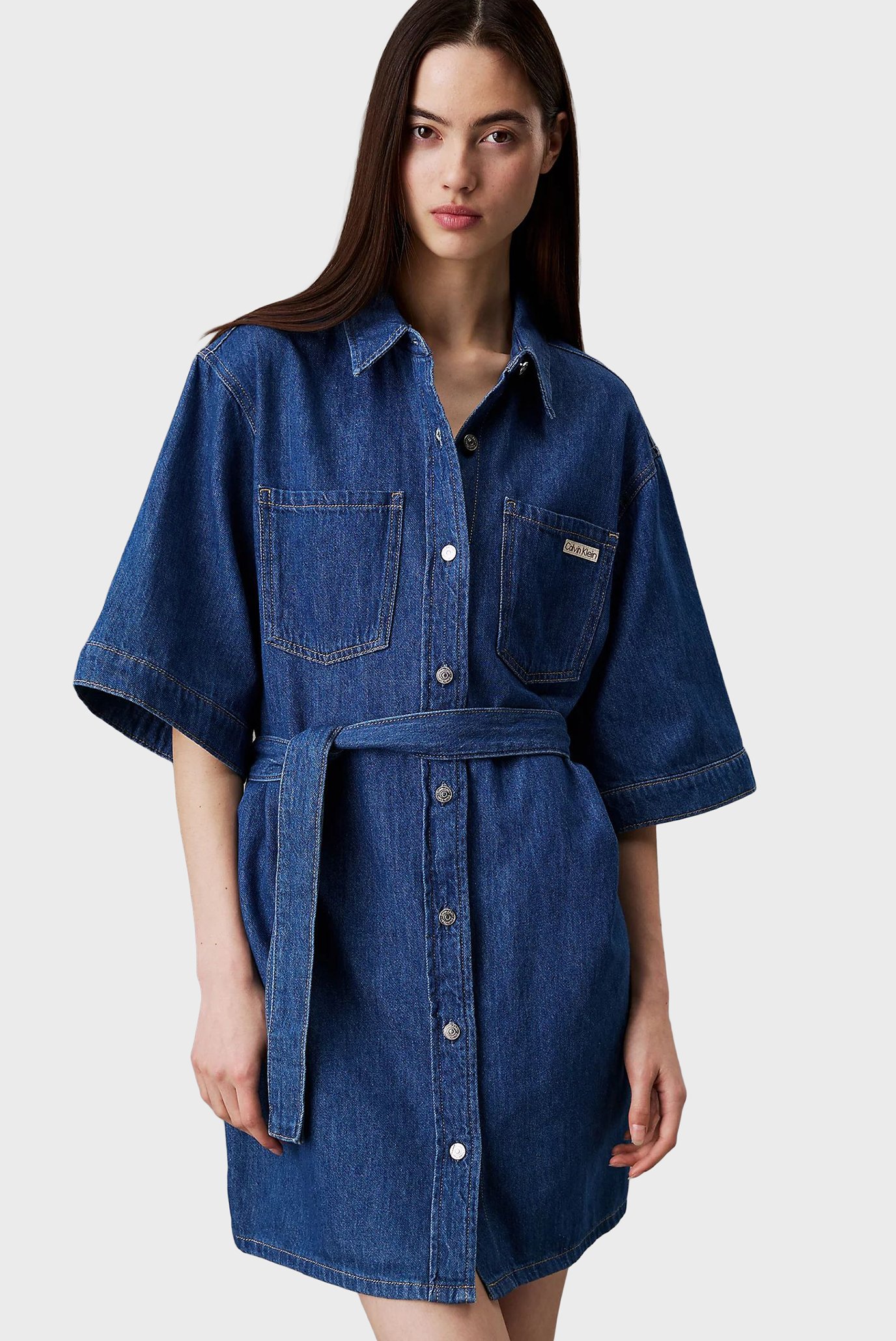 Платье LINEN BOXY BELTED SHIRT DRESS 1