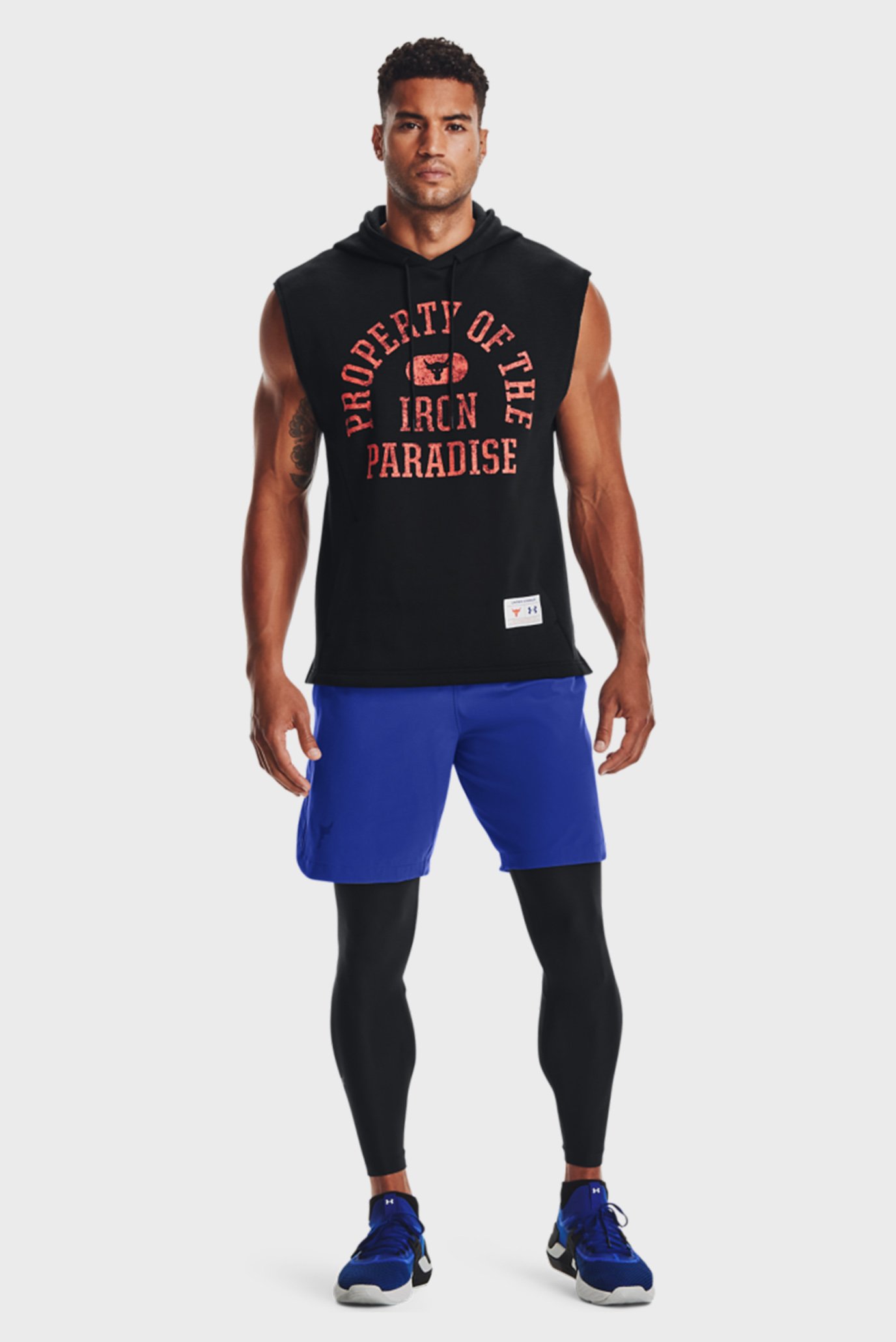 Мужское черное худи UA Pjt Rock CC Fleece SL HD Under Armour Мужское черное худи UA Pjt Rock CC Fleece SL HD 10