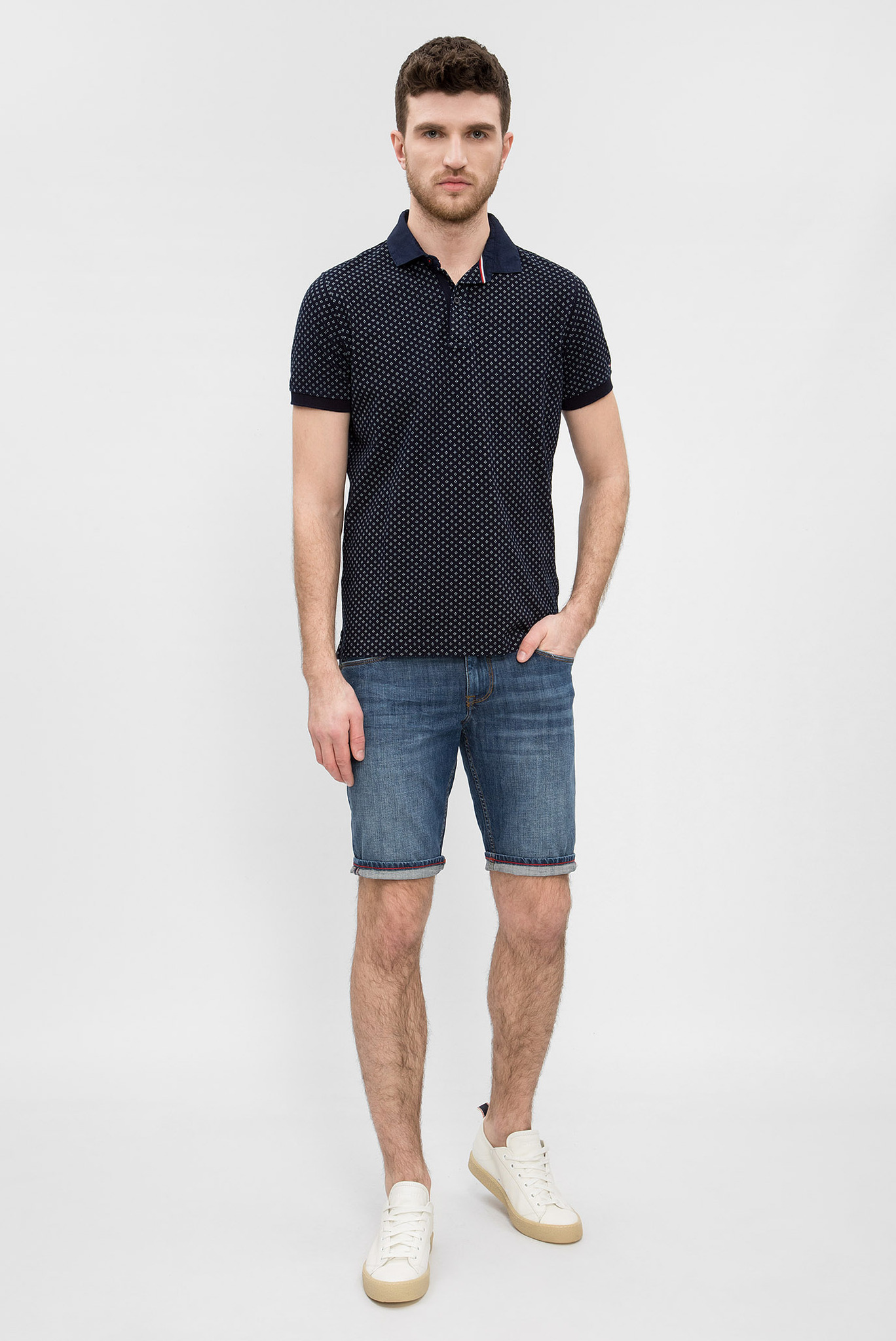 Мужские синие джинсовые шорты Tommy Hilfiger Мужские синие джинсовые шорты 5