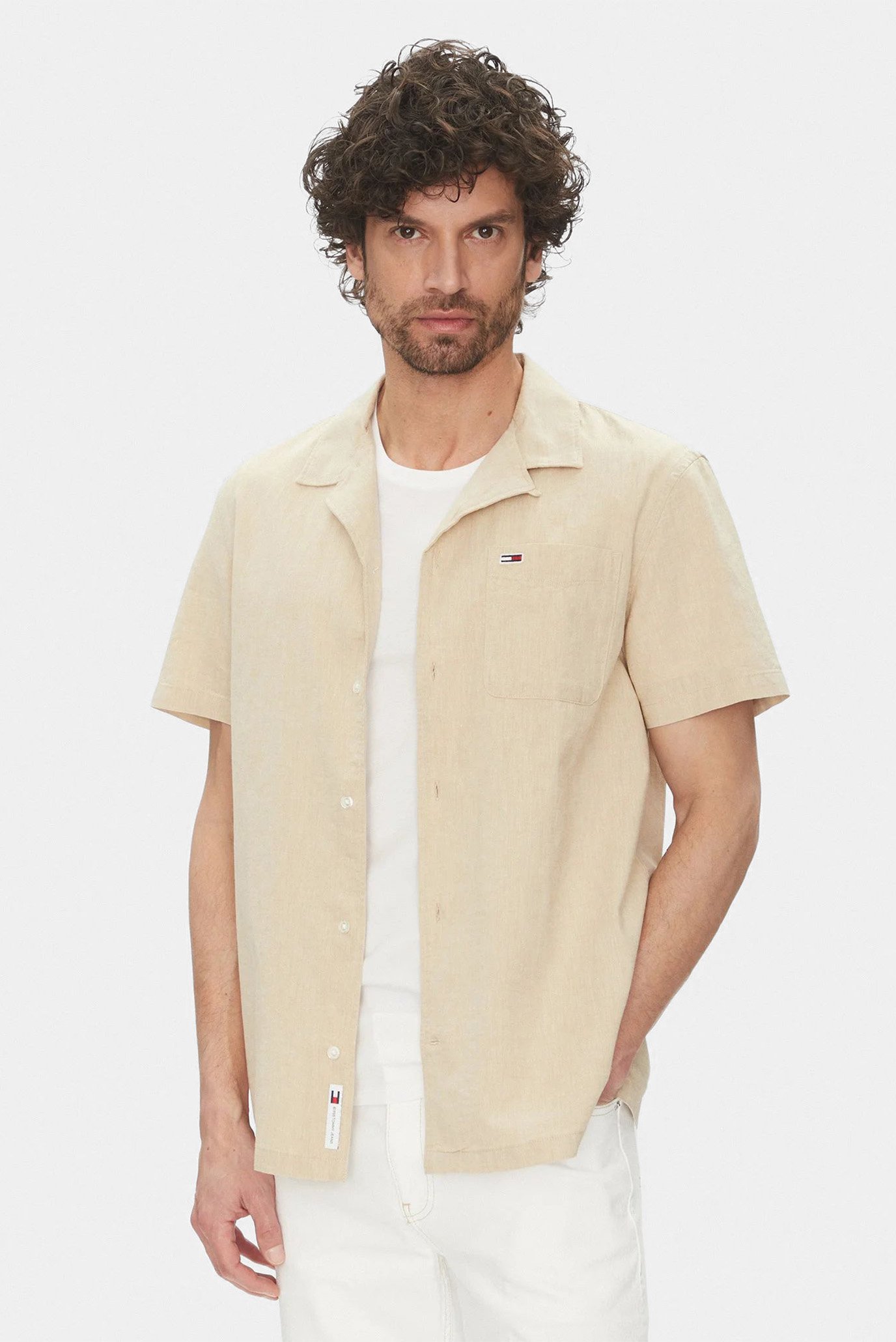 Рубашка с коротким рукавом/TJM LINEN BLEND CAMP 1