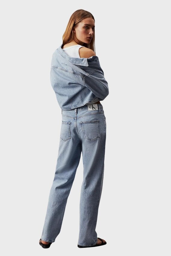 Женские голубые джинсы LOOSE STRAIGHT CKUNFILTERED