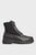 Мужские черные кожаные ботинки LACE UP BOOT MIX