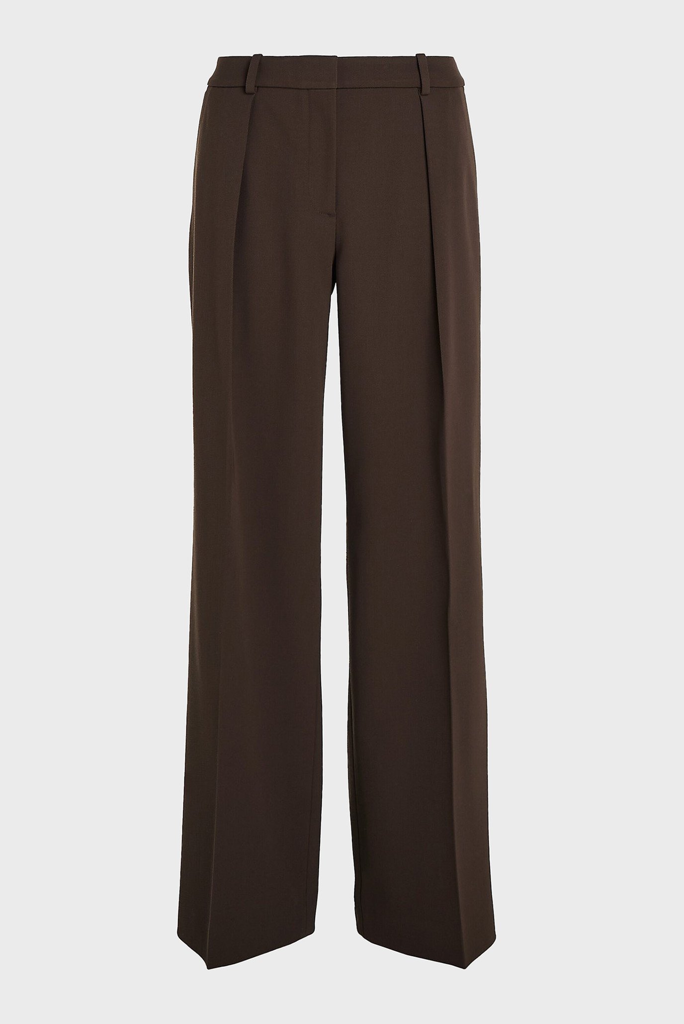 Женские коричневые брюки WOOL TWILL EXTRA WIDE LEG 6