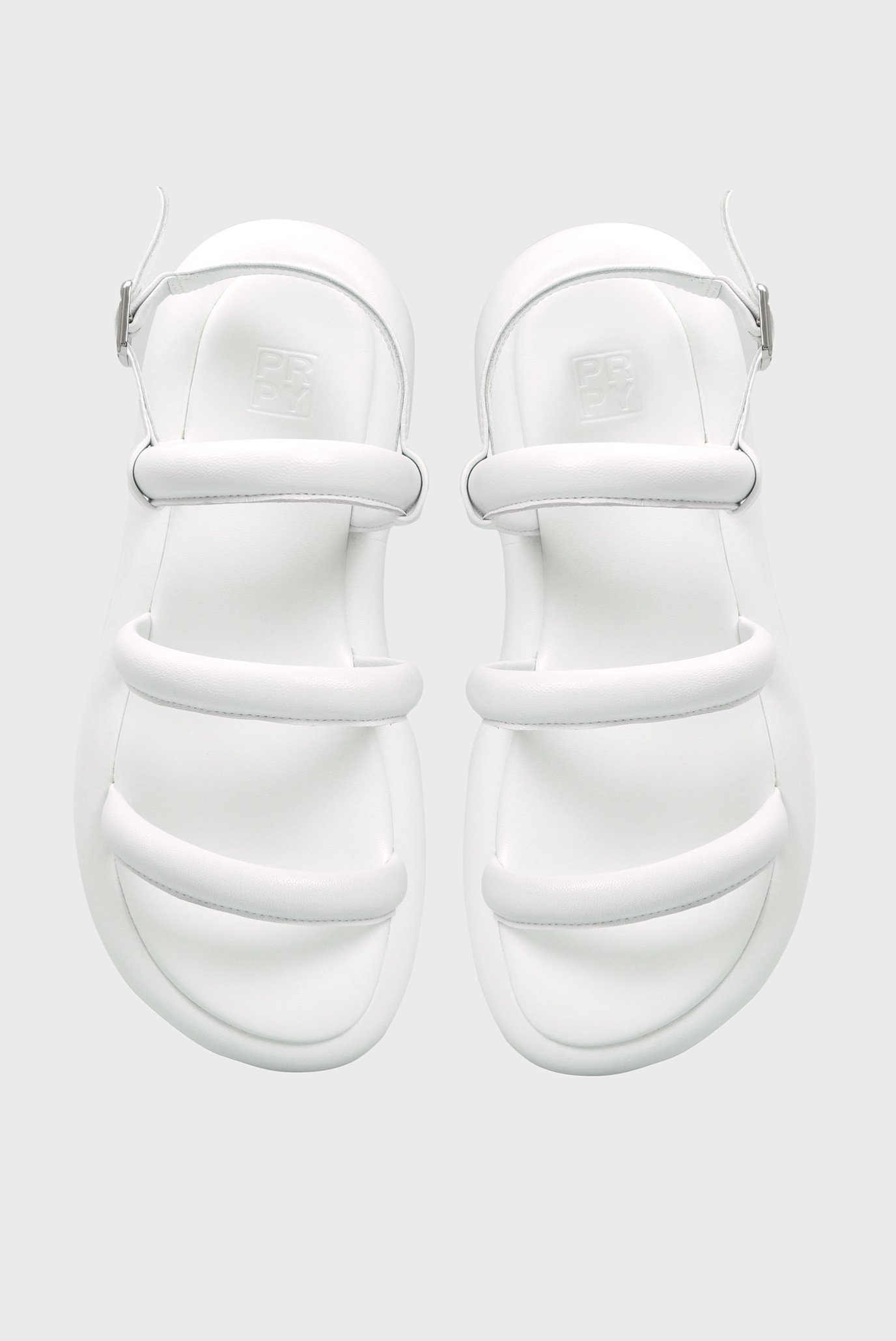 Женские белые кожаные сандалии Piemonte 10