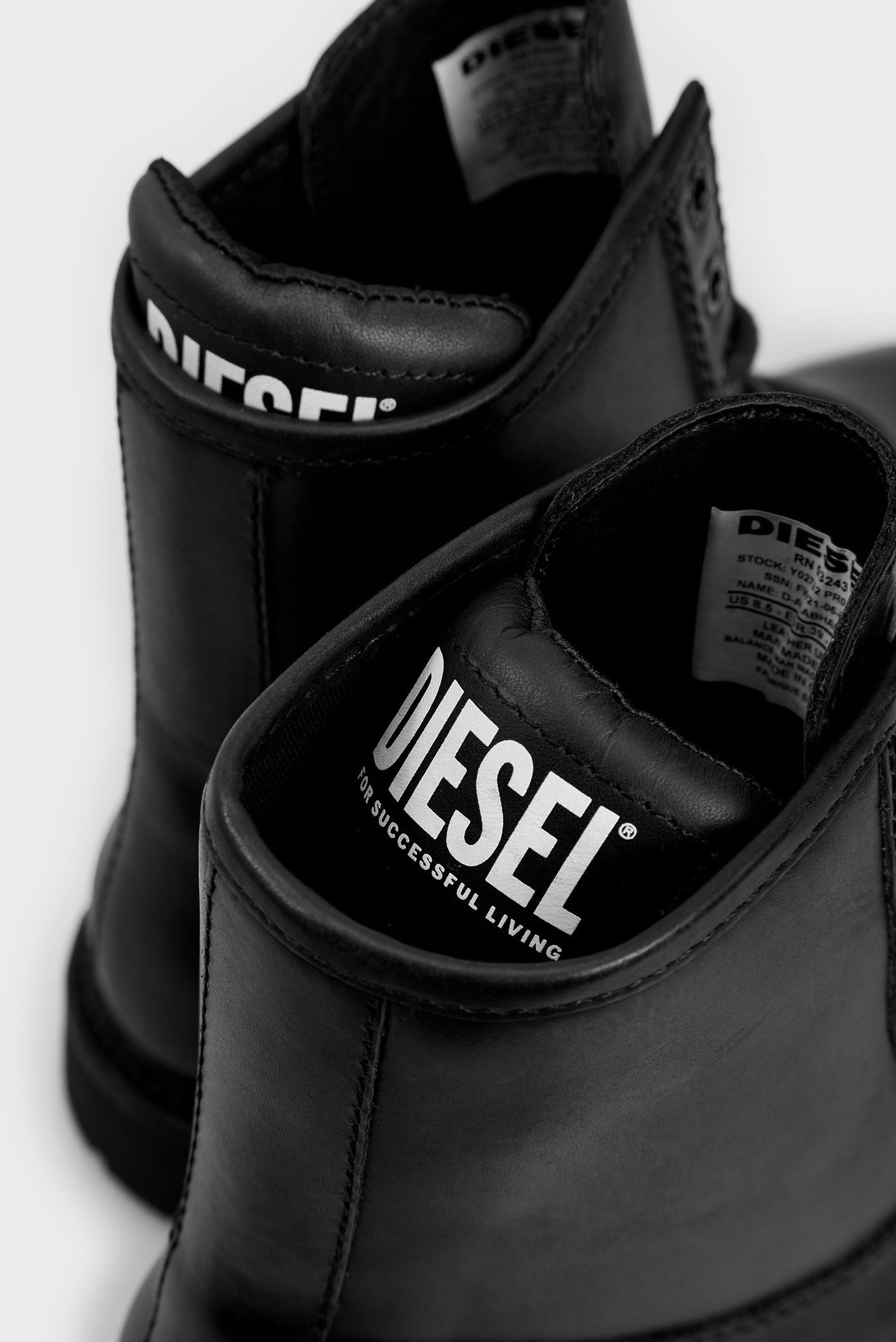 Женские черные кожаные ботинки Diesel Женские черные кожаные ботинки 2