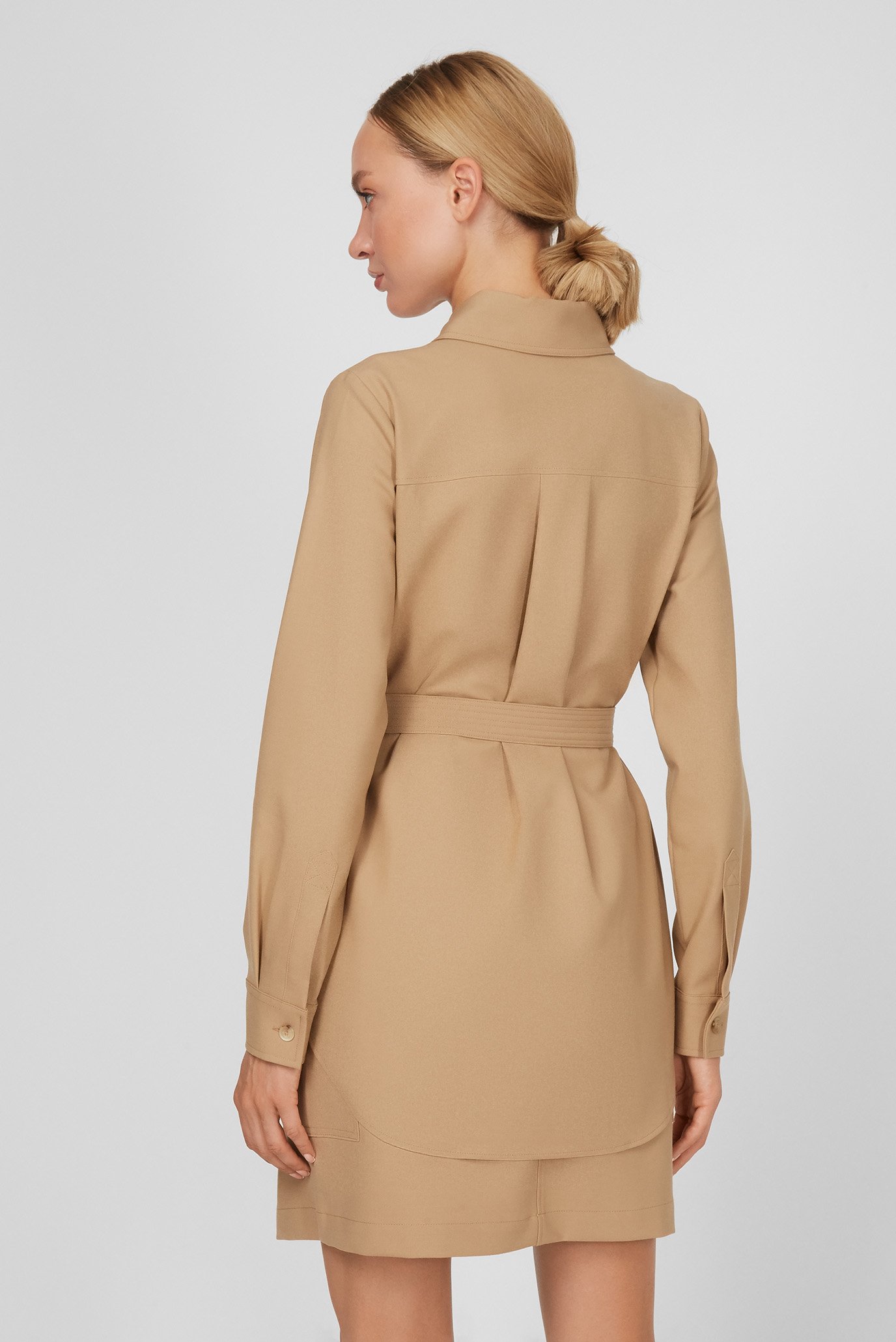 Женская бежевая рубашка-пальто ICON SOFT WOOL 9