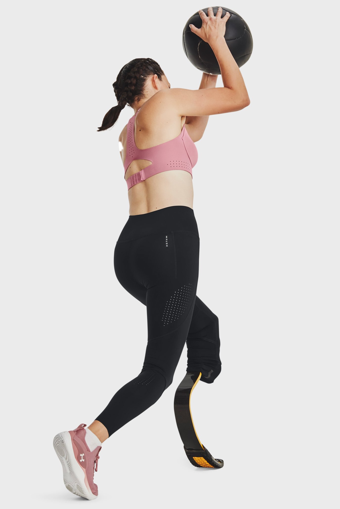 Женские черные тайтсы UA SF Rush Ank Leg PerfUnder Armour Женские черные тайтсы UA SF Rush Ank Leg Perf 4