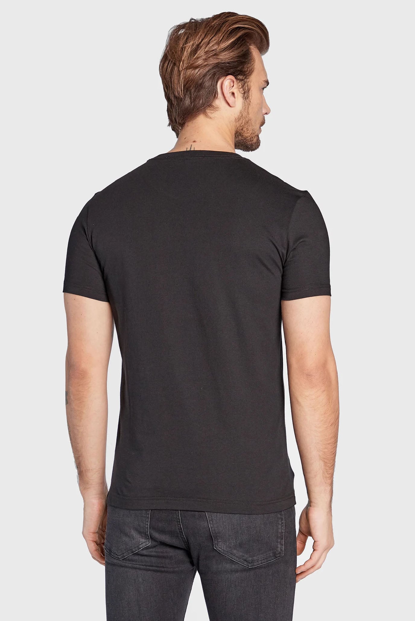 Мужская черная футболка MICRO MONOLOGO TEE 3