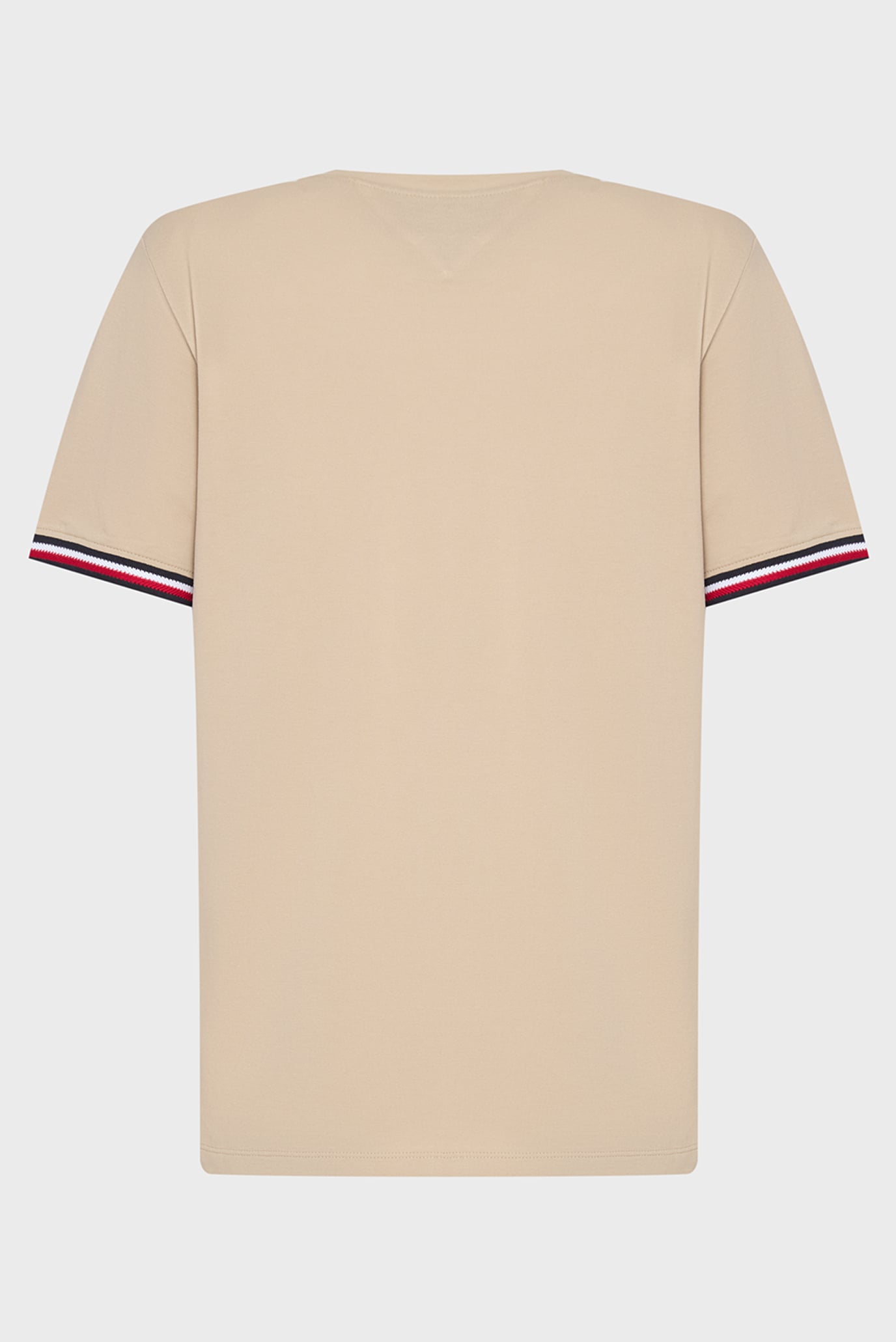 Мужская бежевая футболка GLOBAL STRIPE CUFF TEE 2