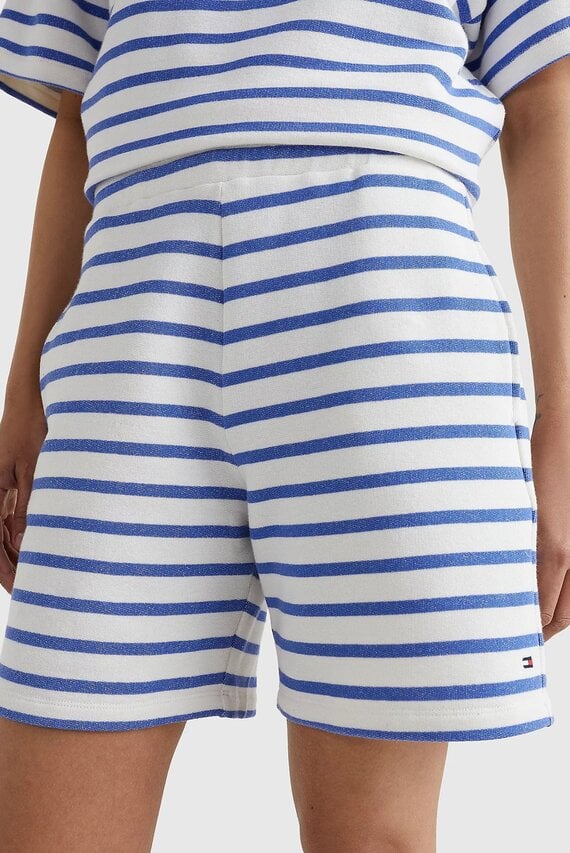 Женские белые шорты в полоску REGULAR STRIPE