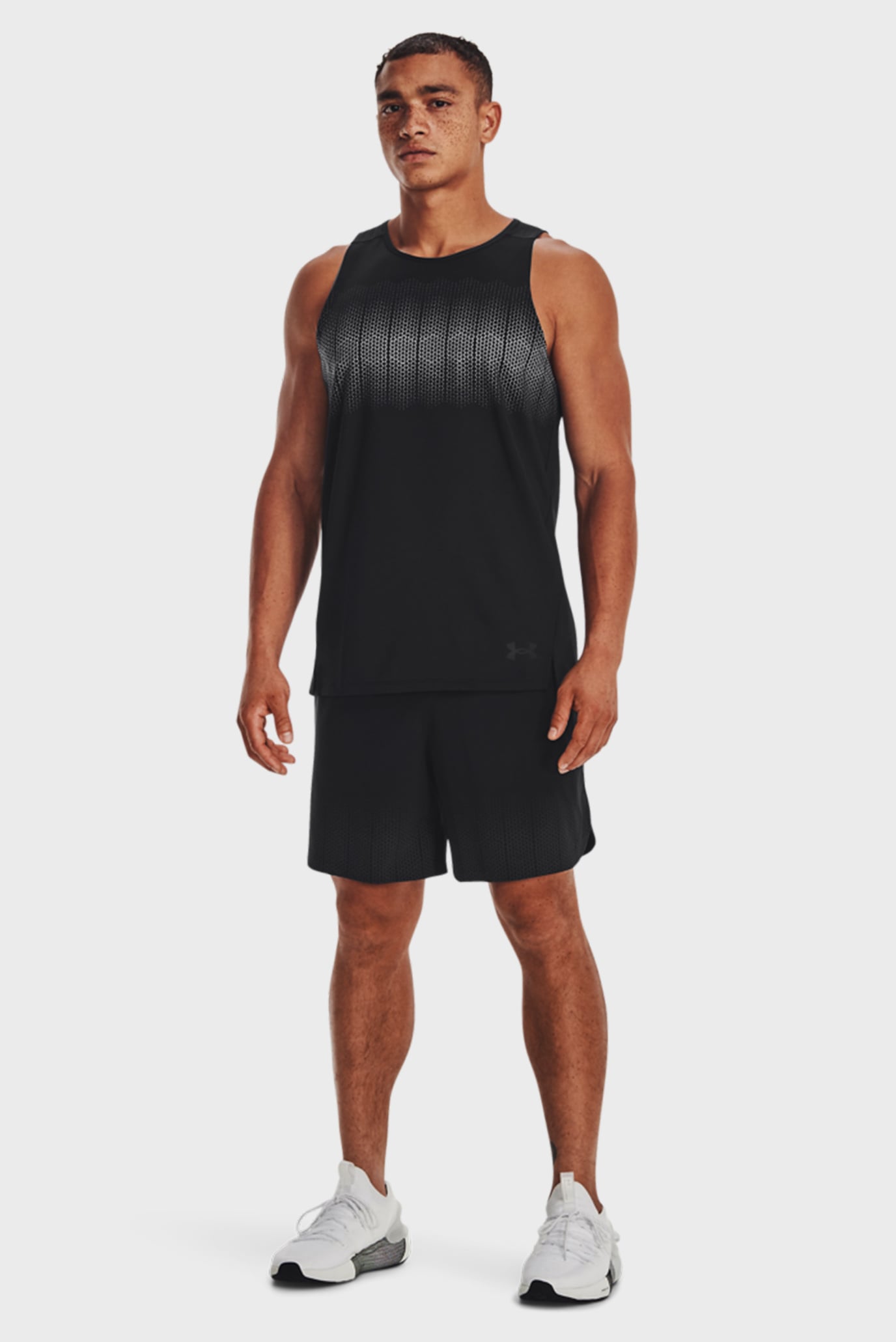 Мужские черные шорты UA Armourprint Peak Wvn Sts 8